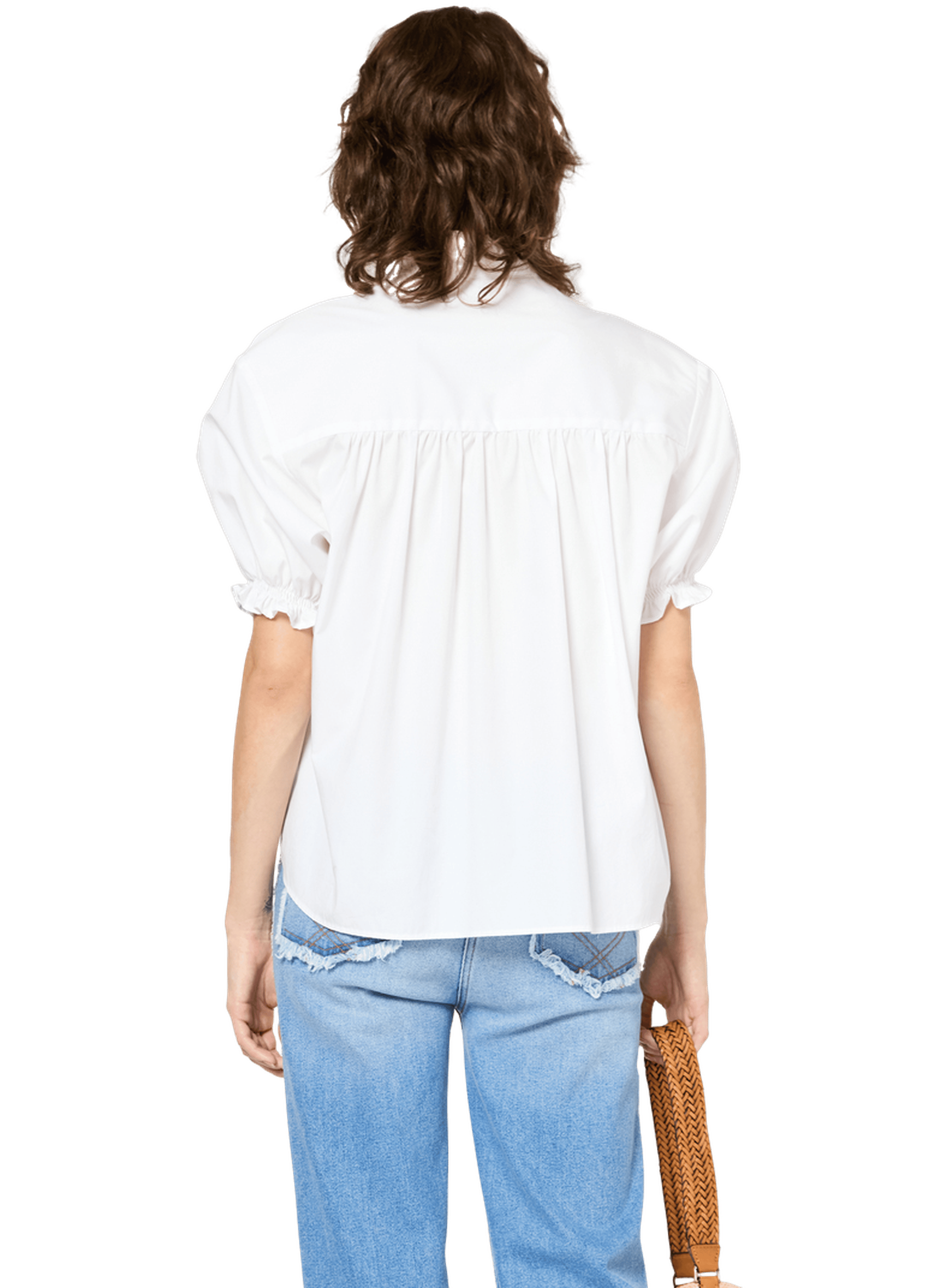 Blouse en popeline de coton - ANNYR GERARD DAREL Blanc