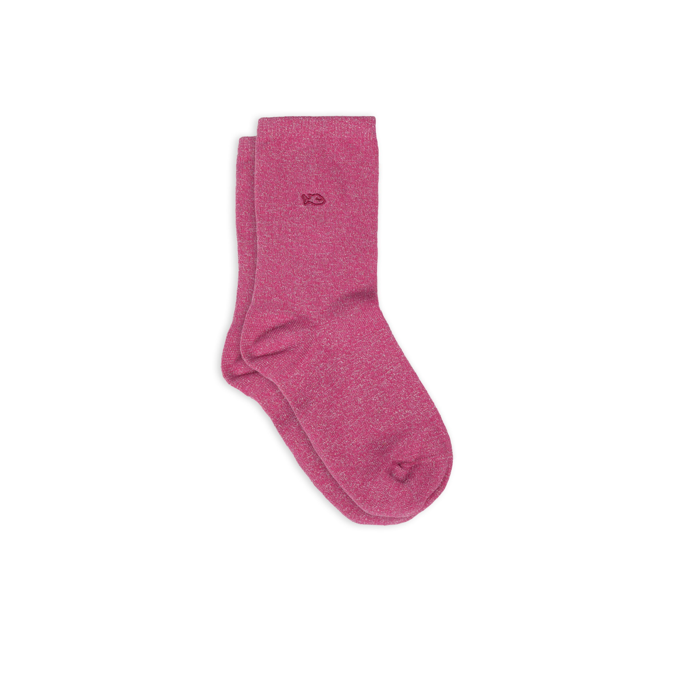 Chaussettes pailletées en coton peigné unies BILLYBELT Rose