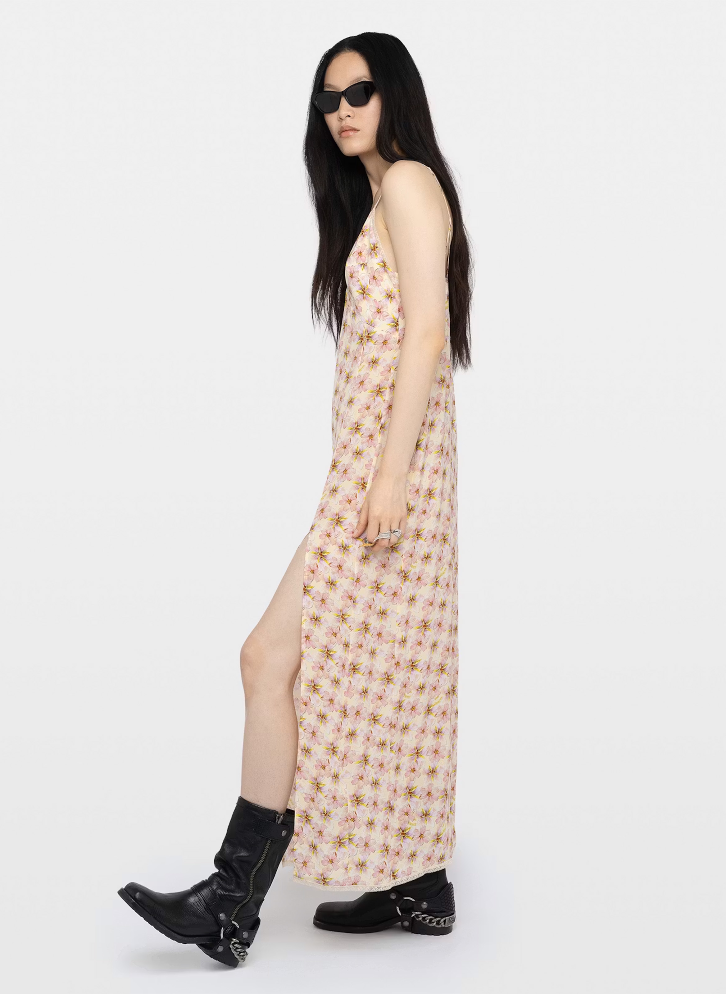 Robe longue à bretelles imprimée ramelil ZADIG&VOLTAIRE Jaune