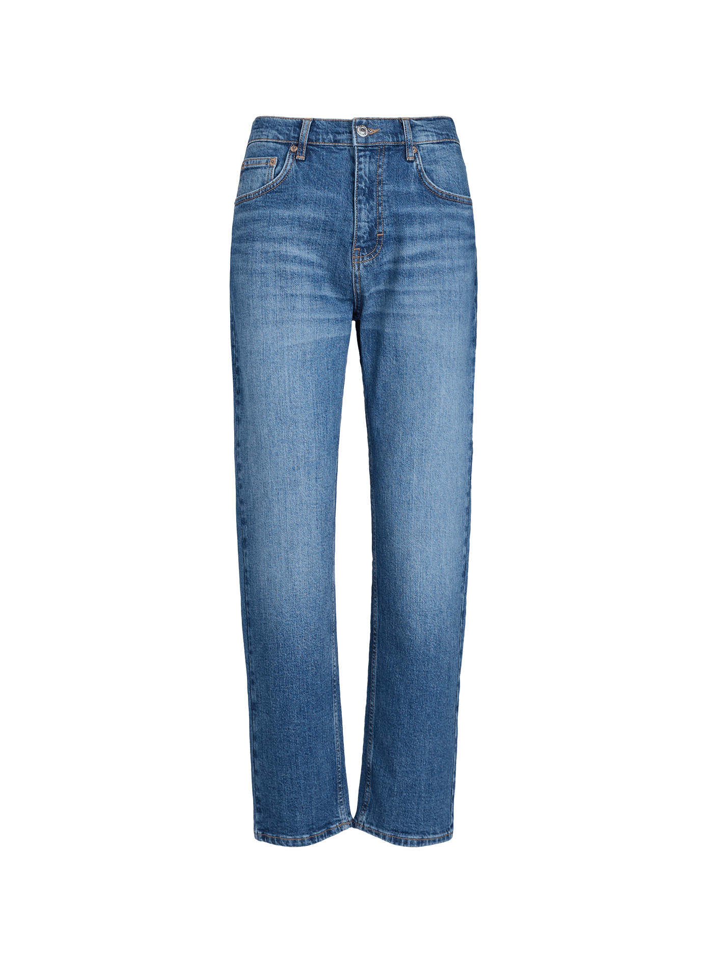 Straight leg jeans in Tskarla cotton  TOPSHOP Blue