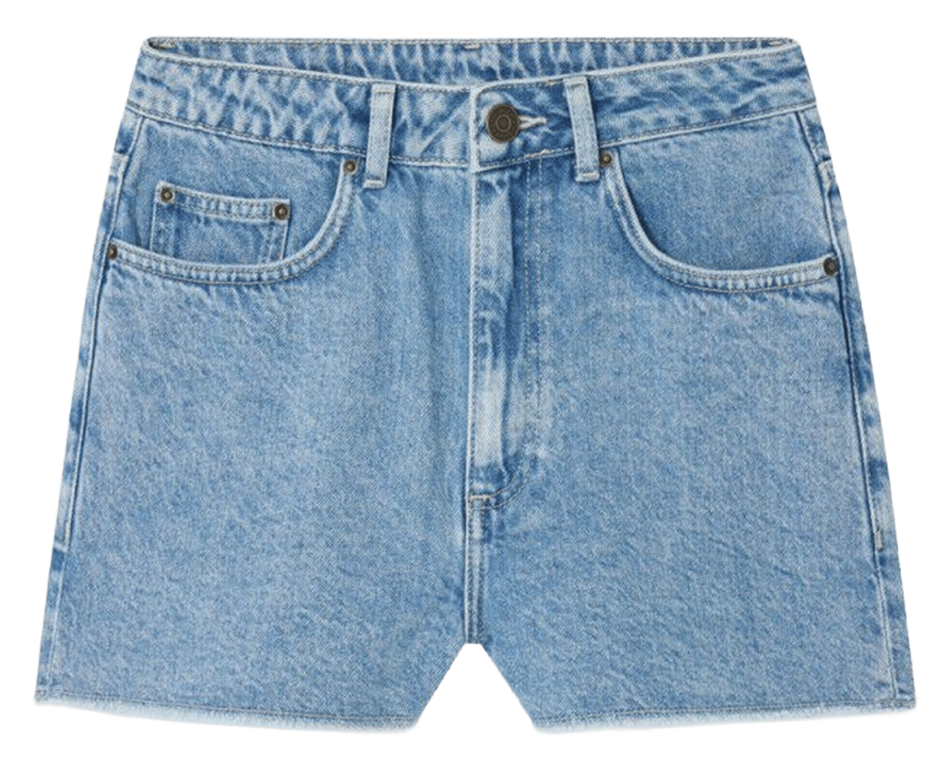 Short droit en coton et coton recyclé joybird-b AMERICAN VINTAGE Bleu