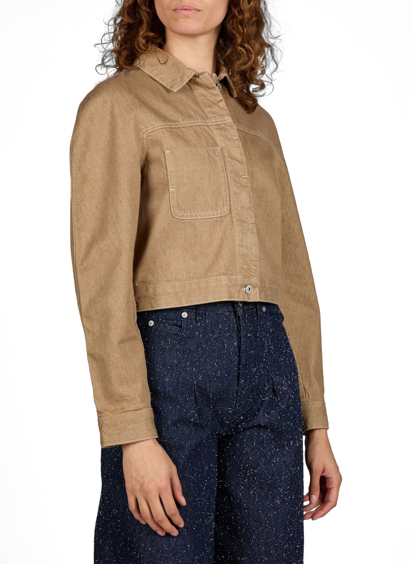 The Ovalo short cargo jacket in cotton JACQUEMUS Beige