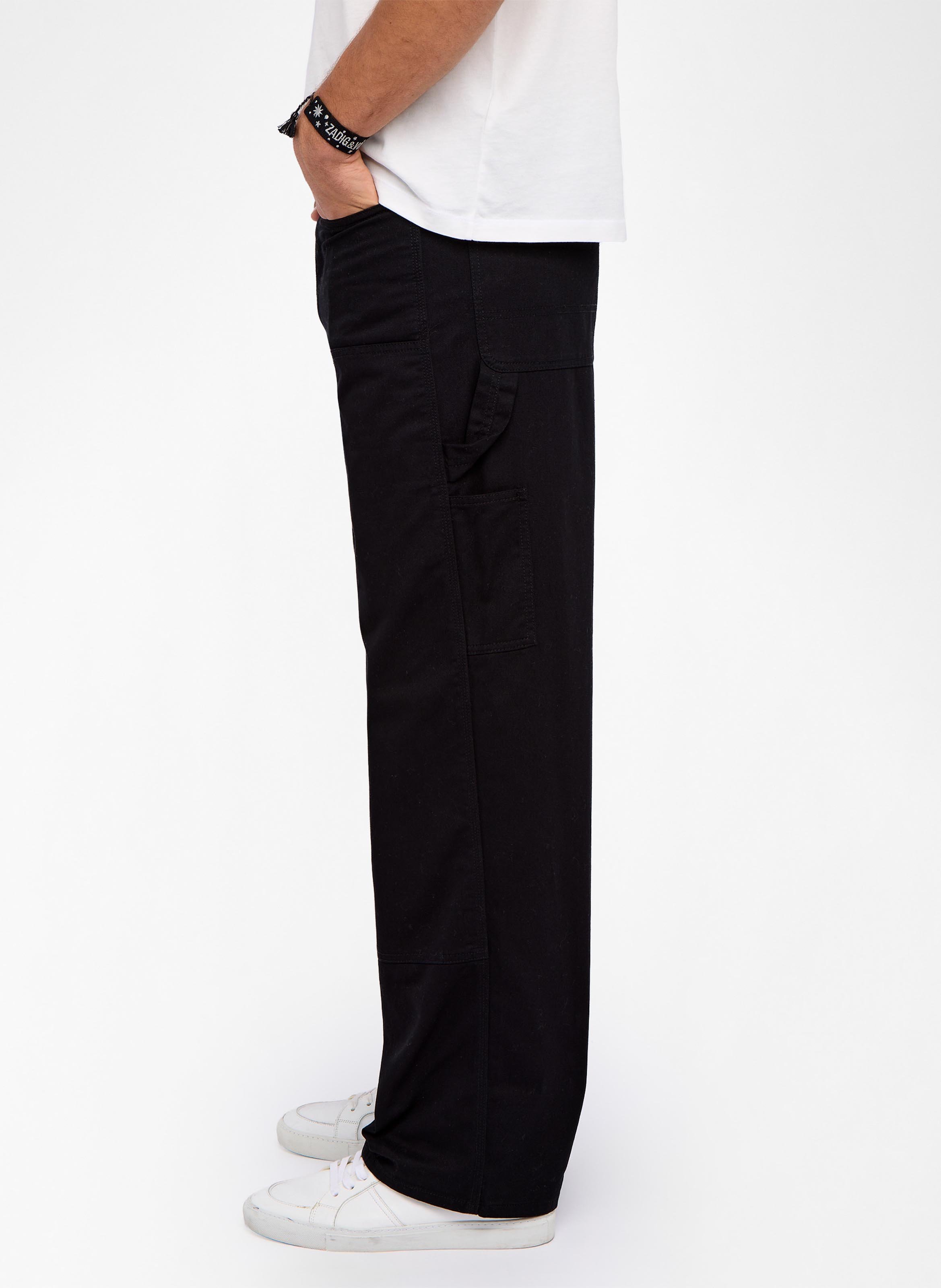 Pantalon large en coton pery ZADIG&VOLTAIRE Noir