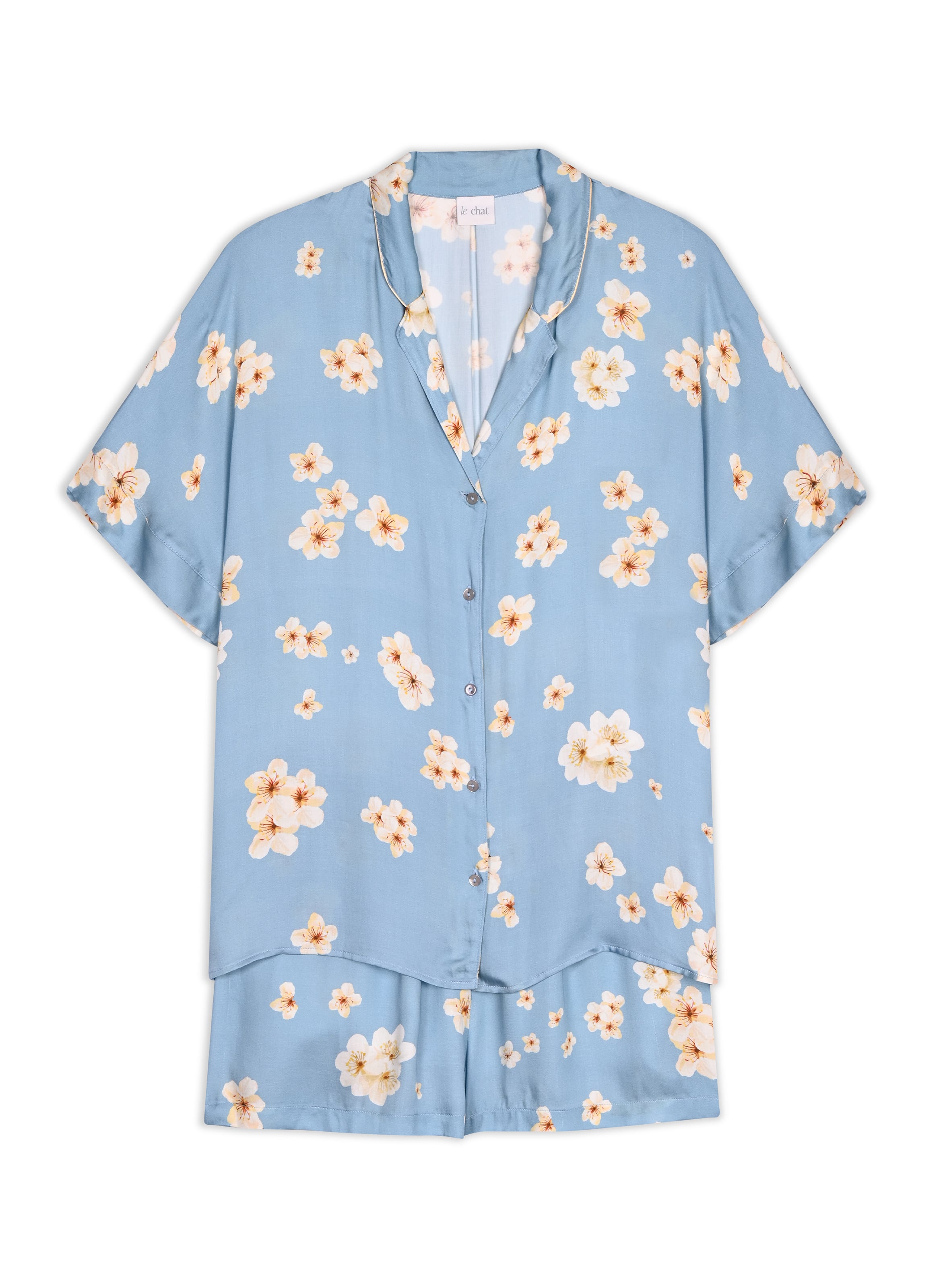 Pyjama short en viscose eden 200 LE CHAT Multicolore