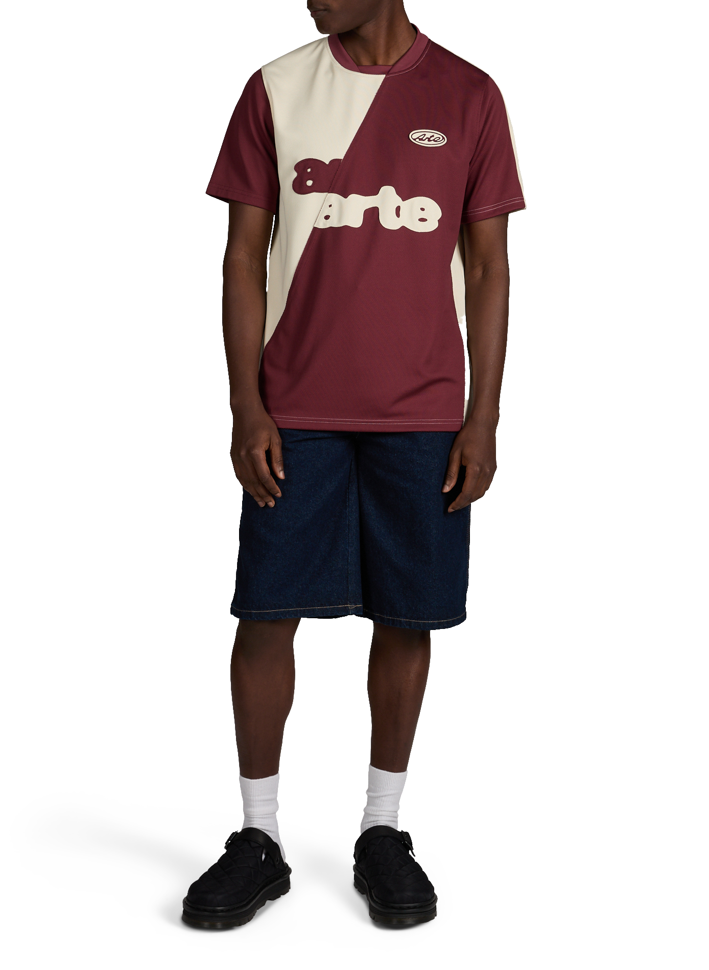 Football T-shirt with bias seam separation ARTE ANTWERP Red