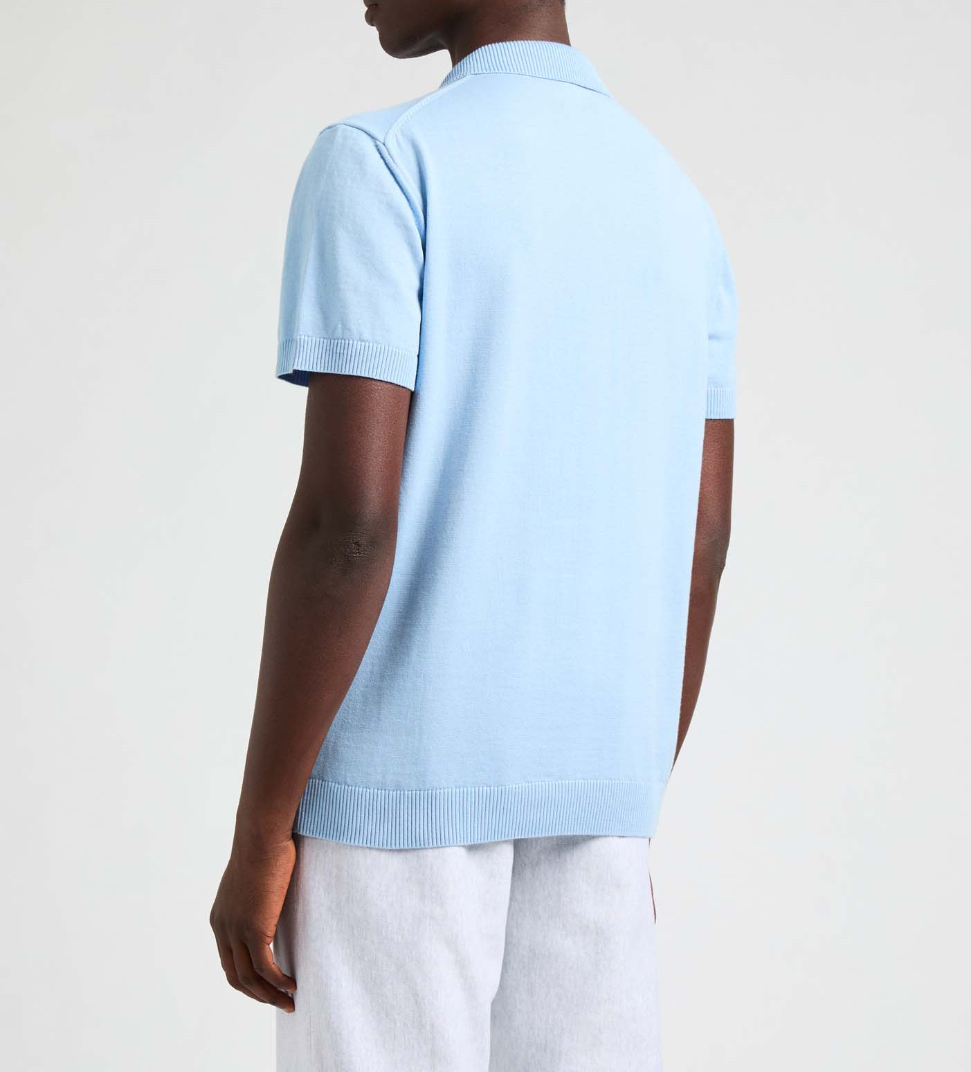 Cotton polo shirt  AU PRINTEMPS PARIS Blue