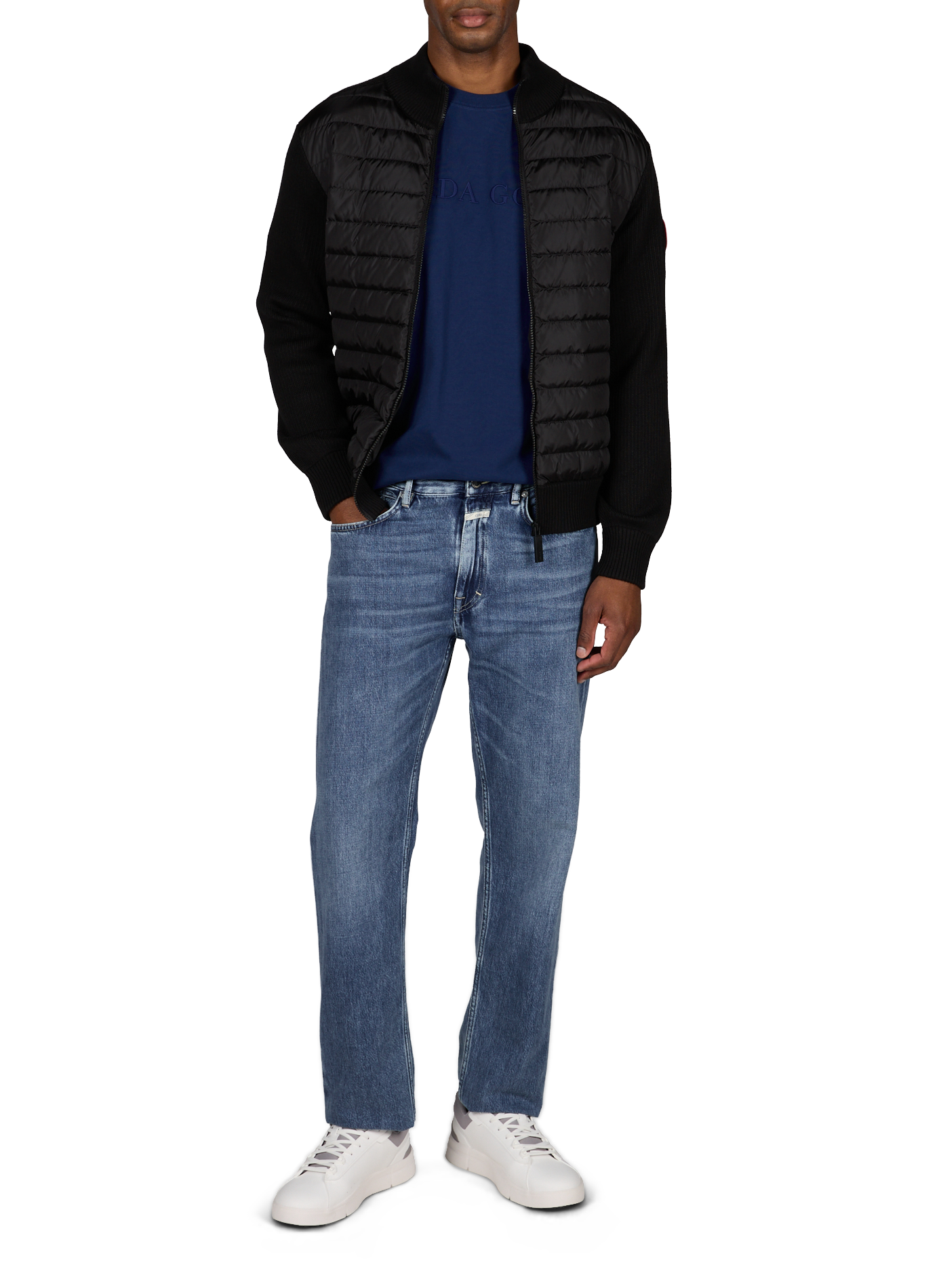 Veste Bi-matière ajustée en laine CANADA GOOSE Noir