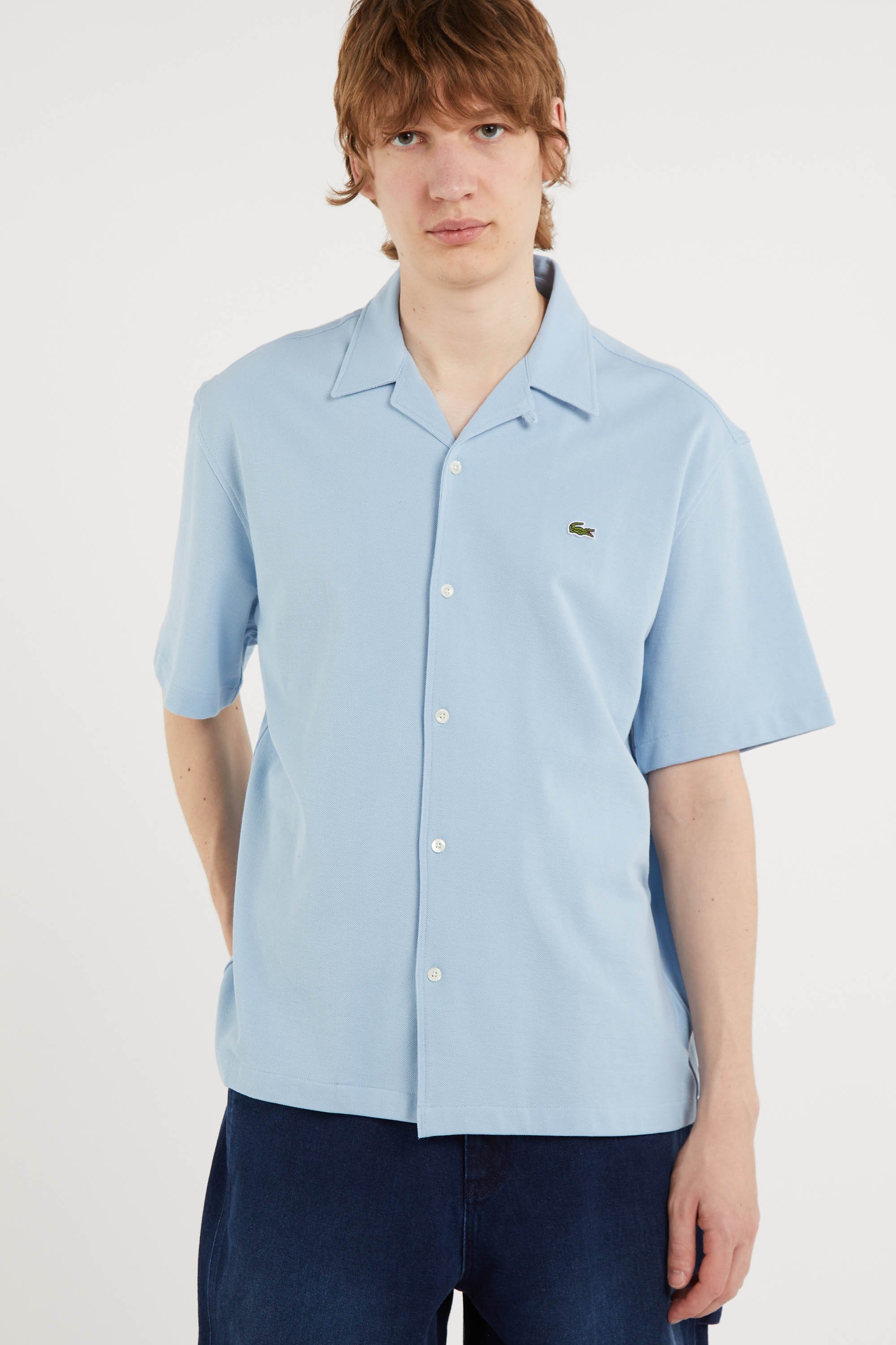 Chemise chemise casual manches co LACOSTE Bleu