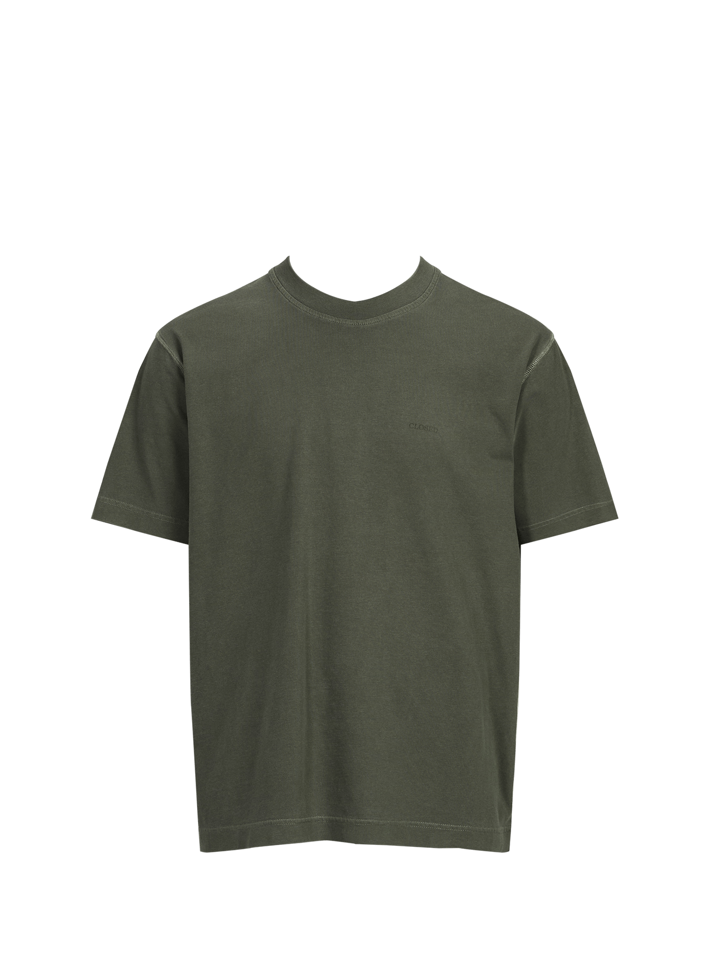 Round neck T-shirt CLOSED Khaki