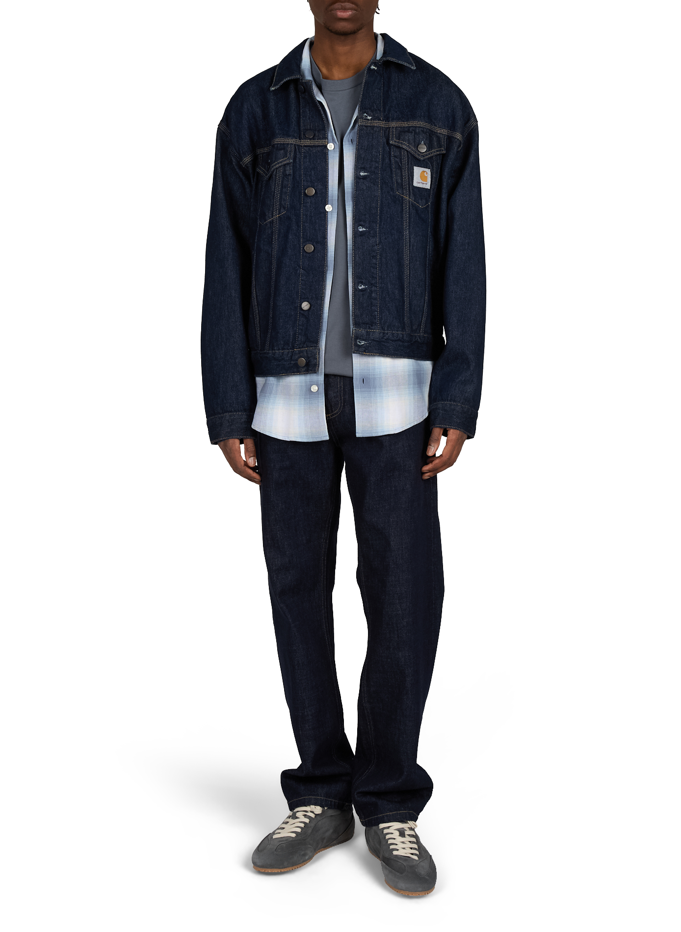 Helston Denimjacke aus Baumwolle CARHARTT WIP Blau