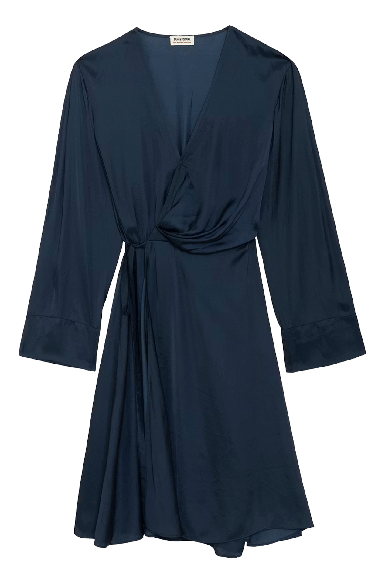 Robe courte col v satinée remoir ZADIG&VOLTAIRE Bleu