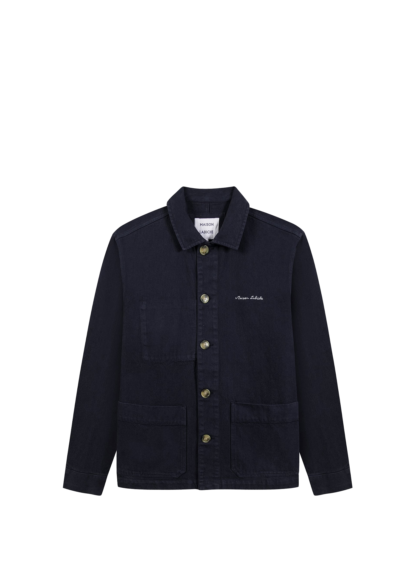 Straight jacket with cotton embroidery MAISON LABICHE Blue