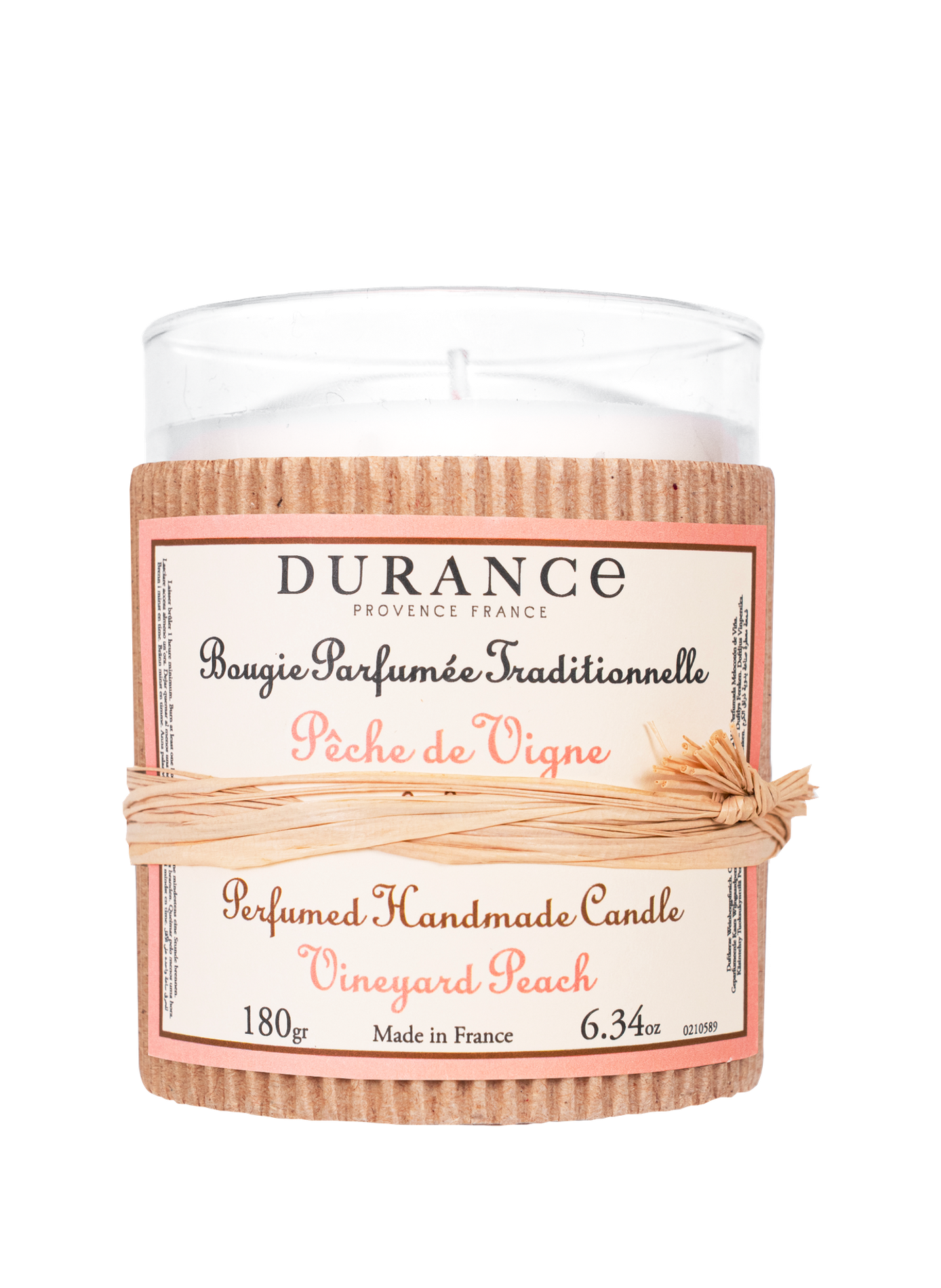 Scented Candle Vine Peach 180g DURANCE Orange