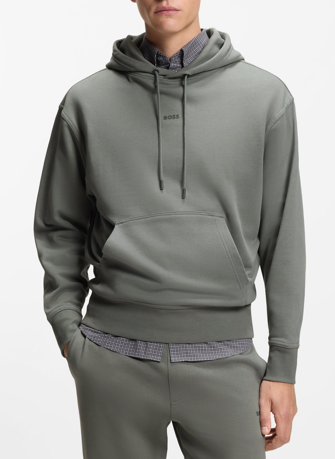 Sweat en coton BOSS Argent