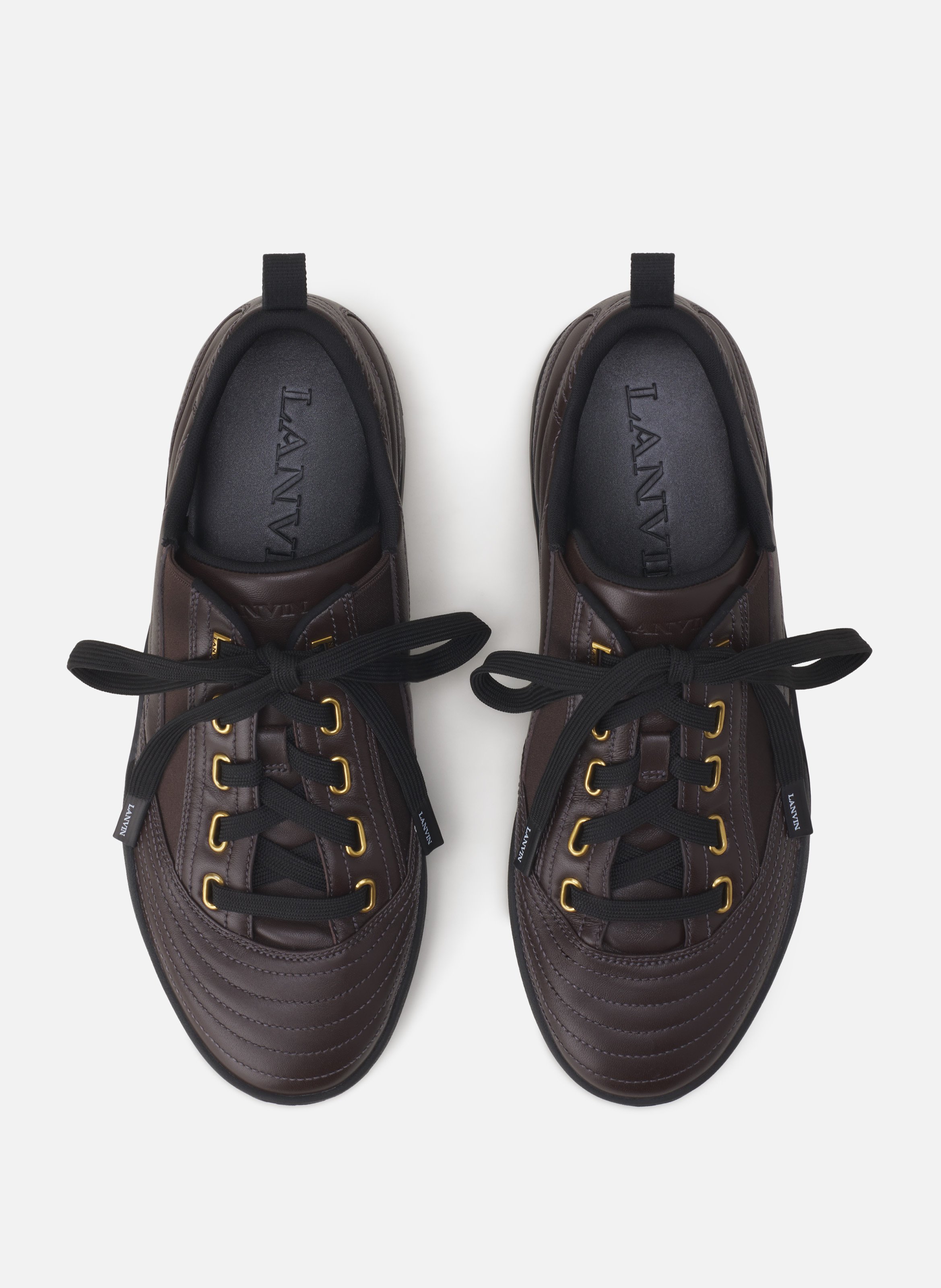 Sneakers lnv2 en cuir LANVIN Marron