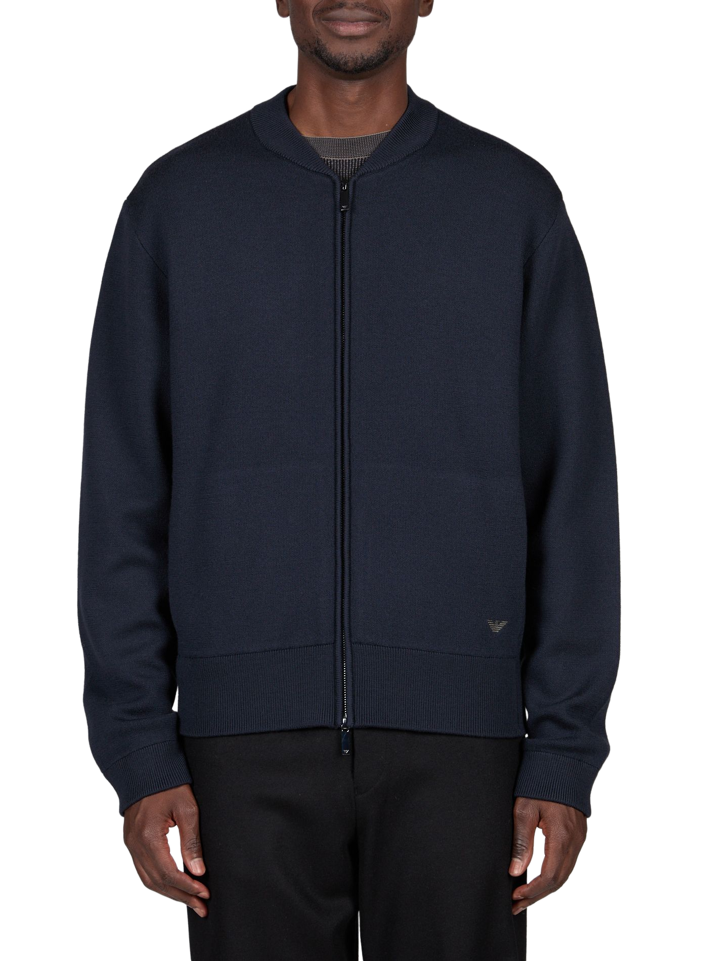 Woll-Zipper-Pullover EMPORIO ARMANI Blau