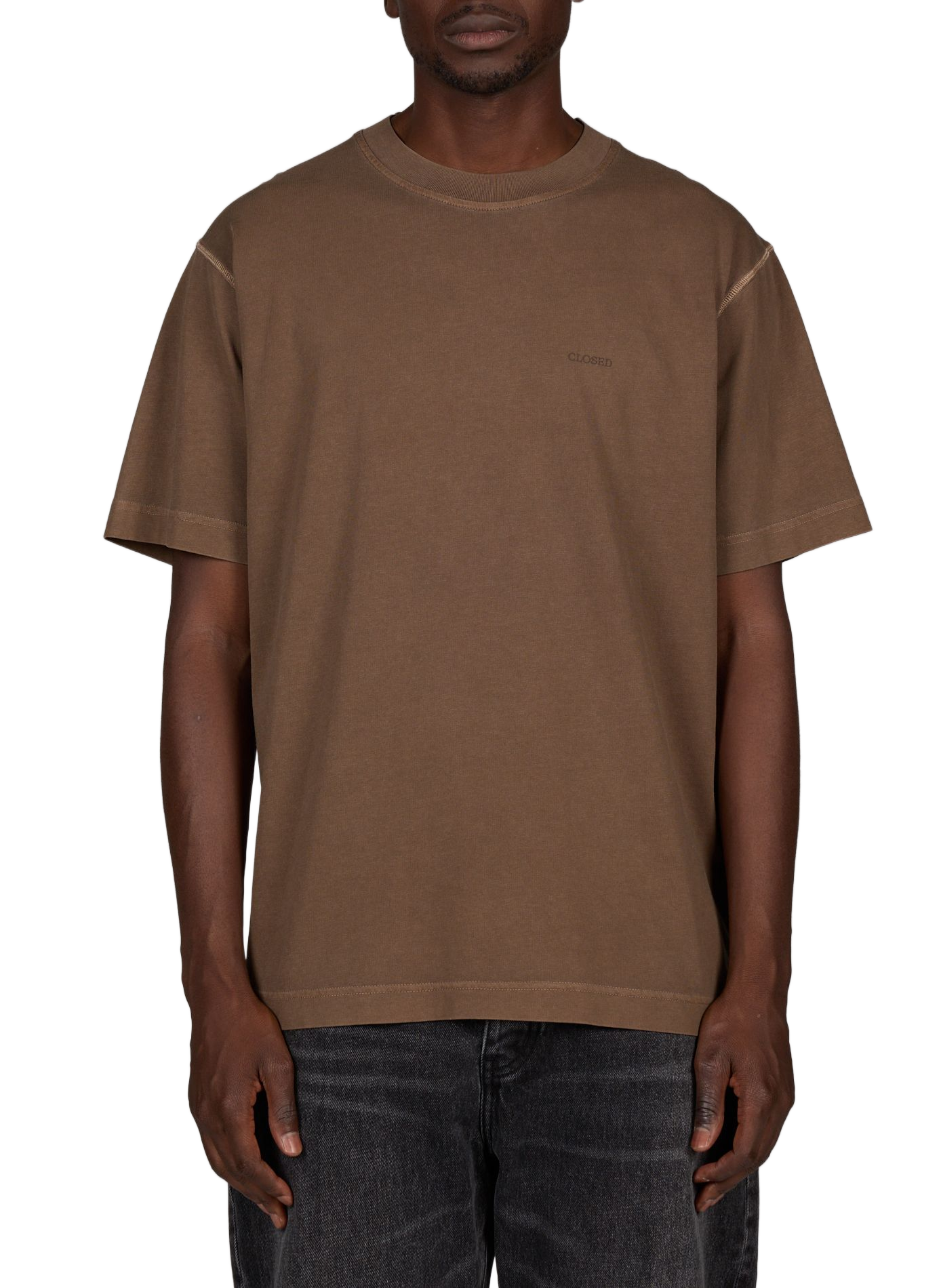 T-shirt met ronde hals CLOSED Bruin
