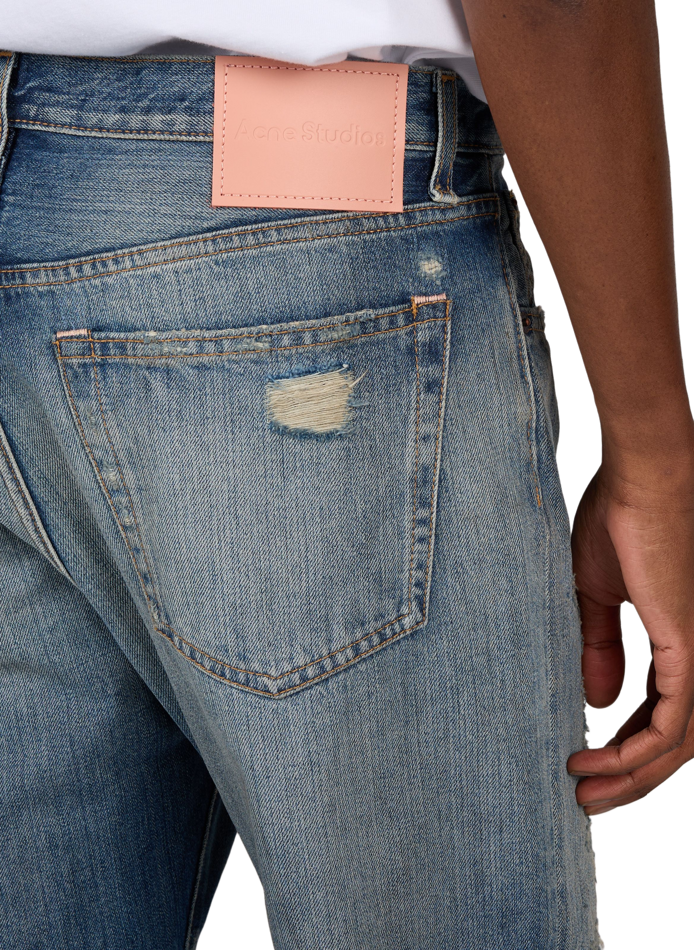 Jean droit en coton 1966M ACNE STUDIOS Bleu
