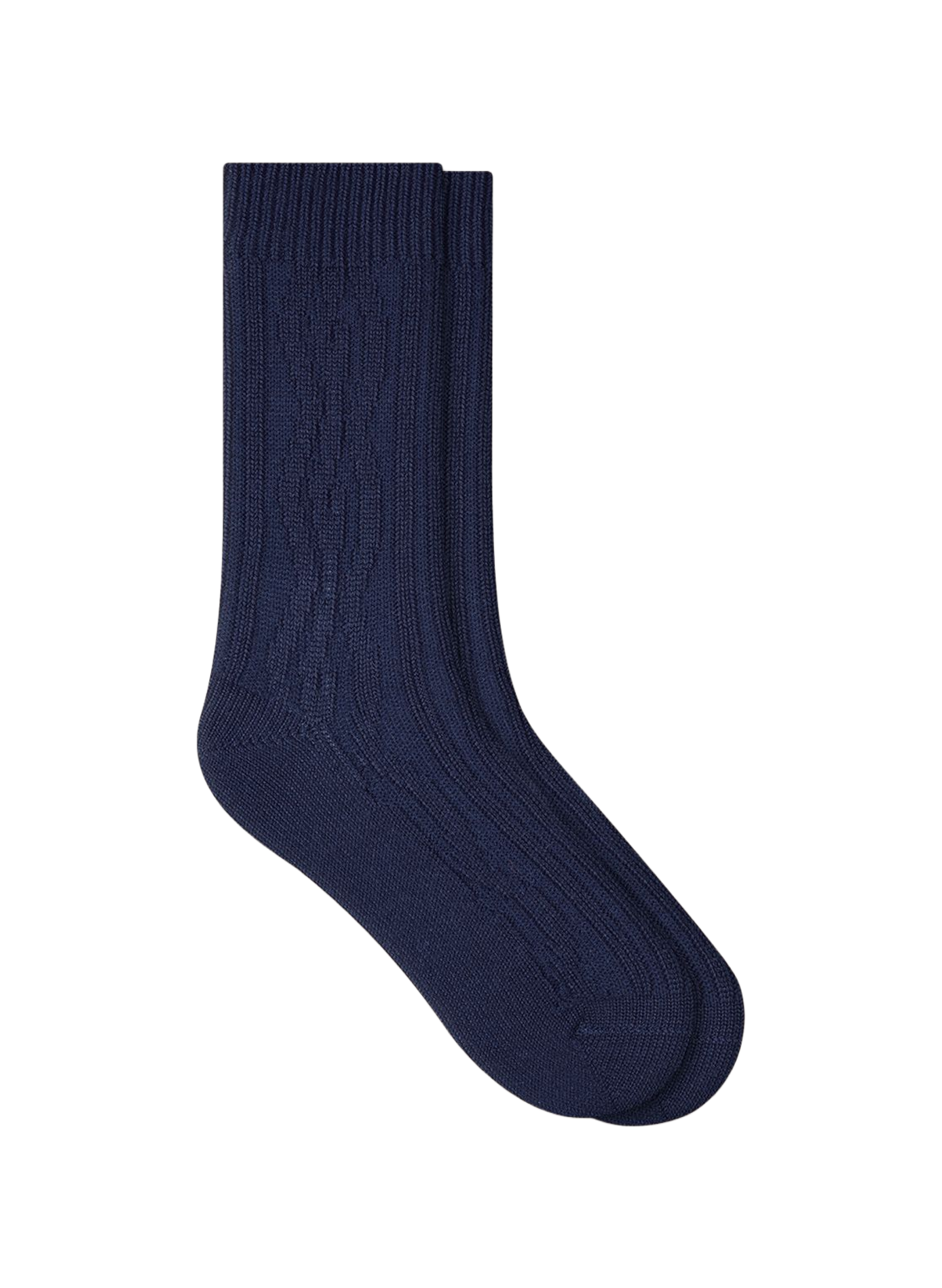 Cable-knit socks in a wool blend BLEUFORÊT Blue
