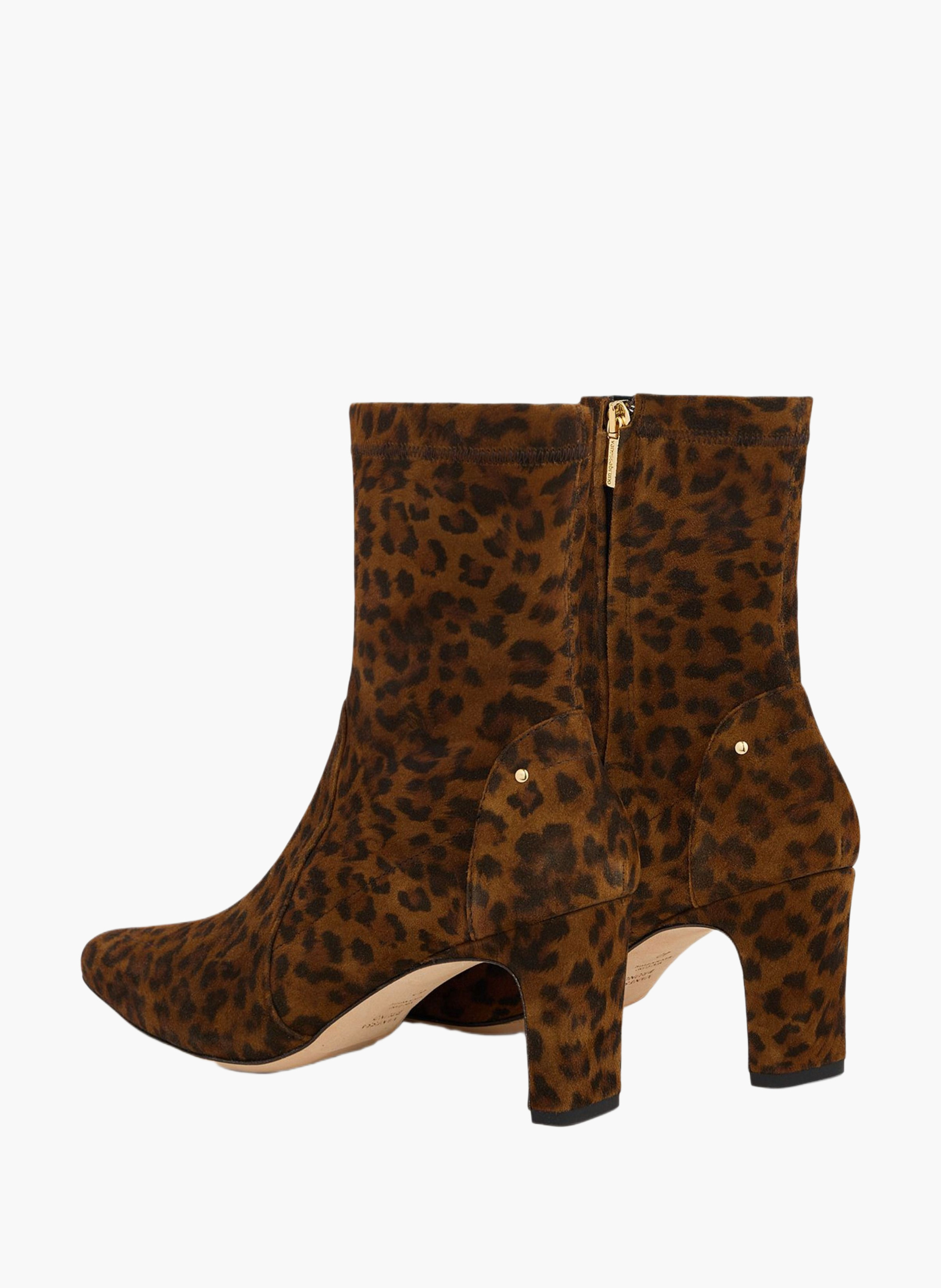 Bottines souples léopard VANESSA BRUNO Marron