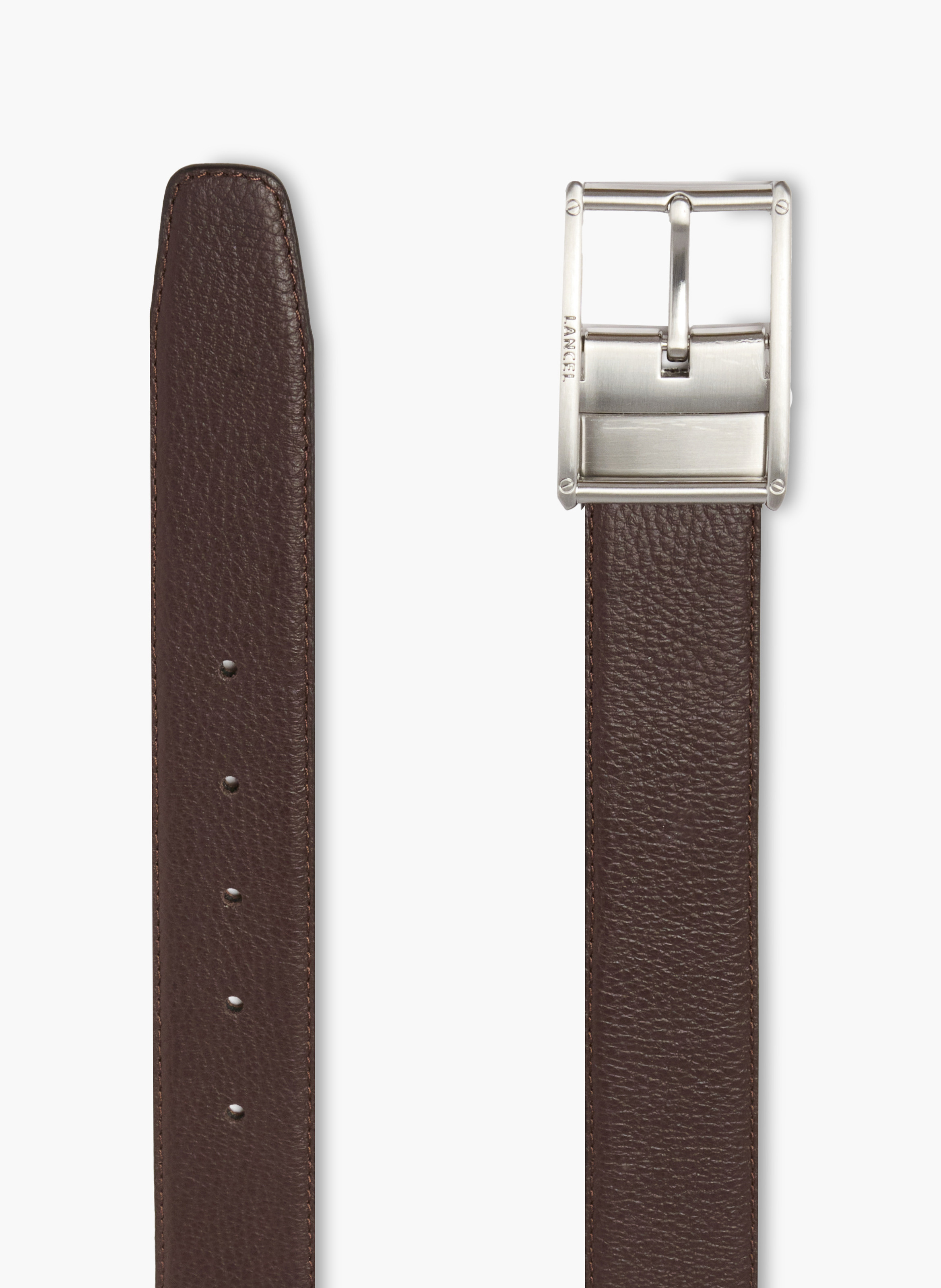 Ceinture 35mm edouard de lancel en cuir LANCEL Marron