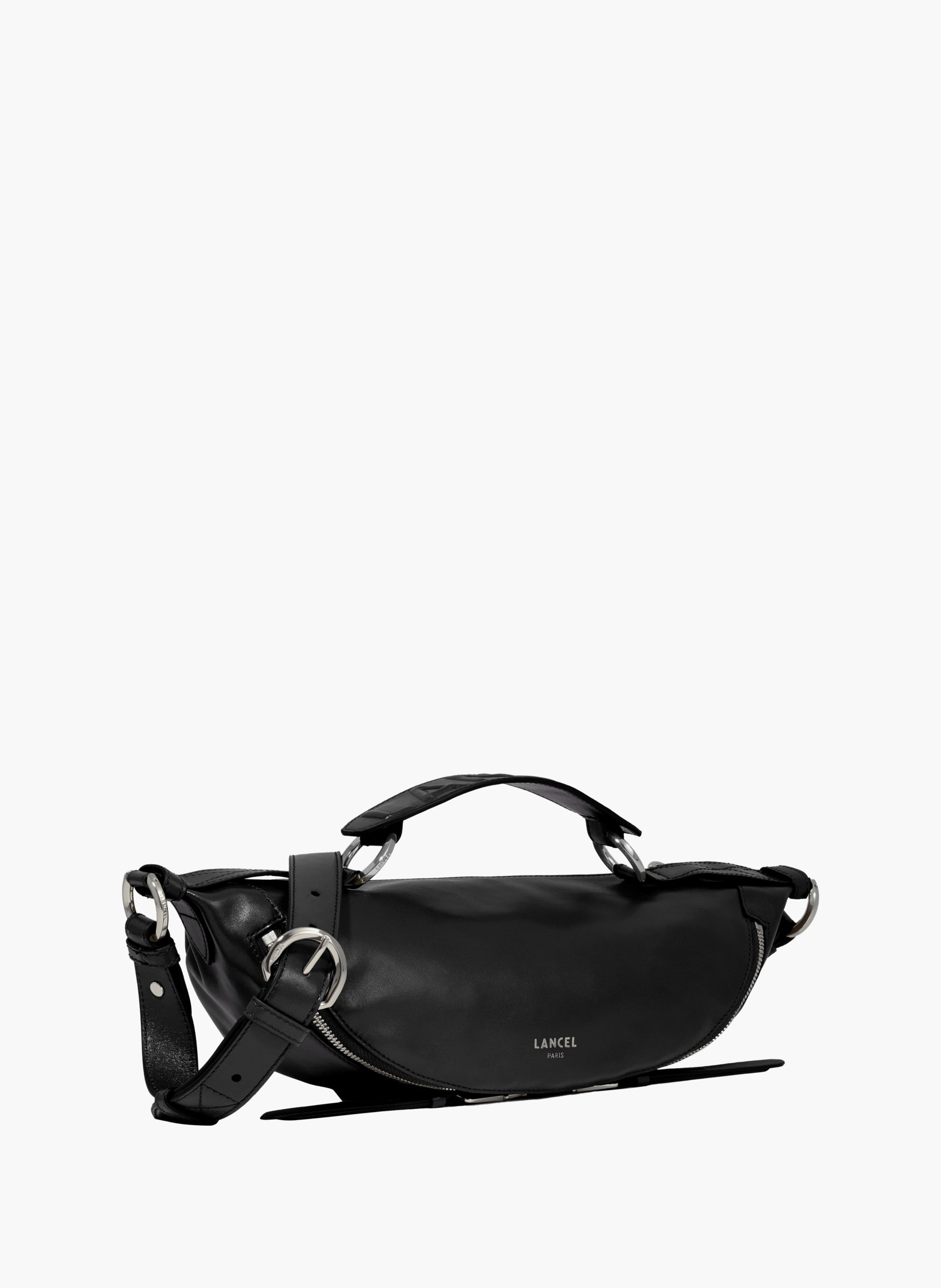 Sac porté croisé s origami de lancel en cuir LANCEL Noir