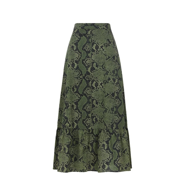 Jupe imprimée à volants