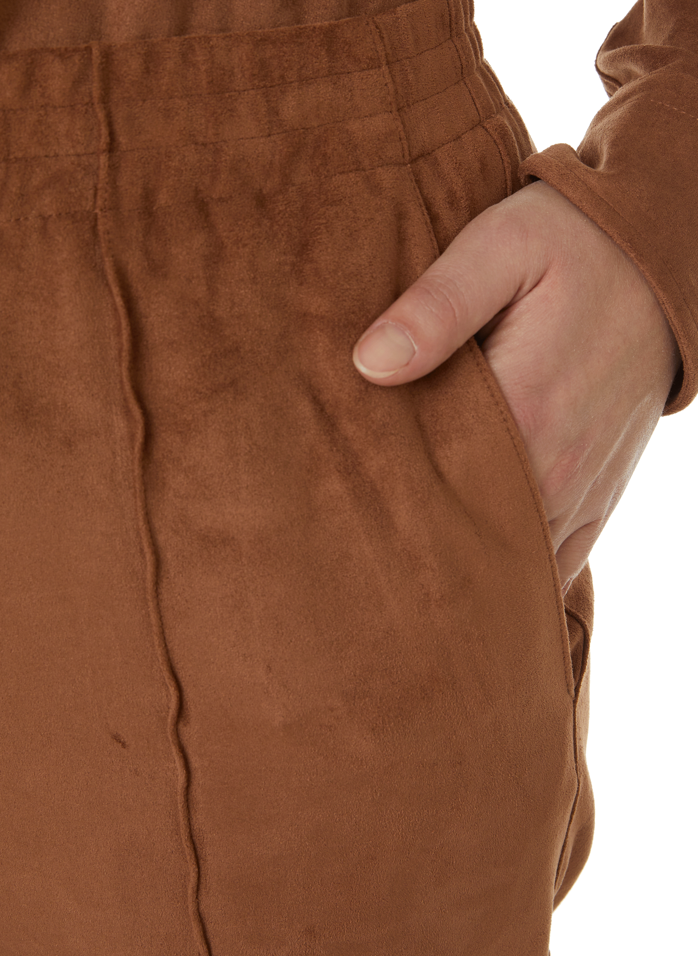 Pantalon en suède TIBI Marron
