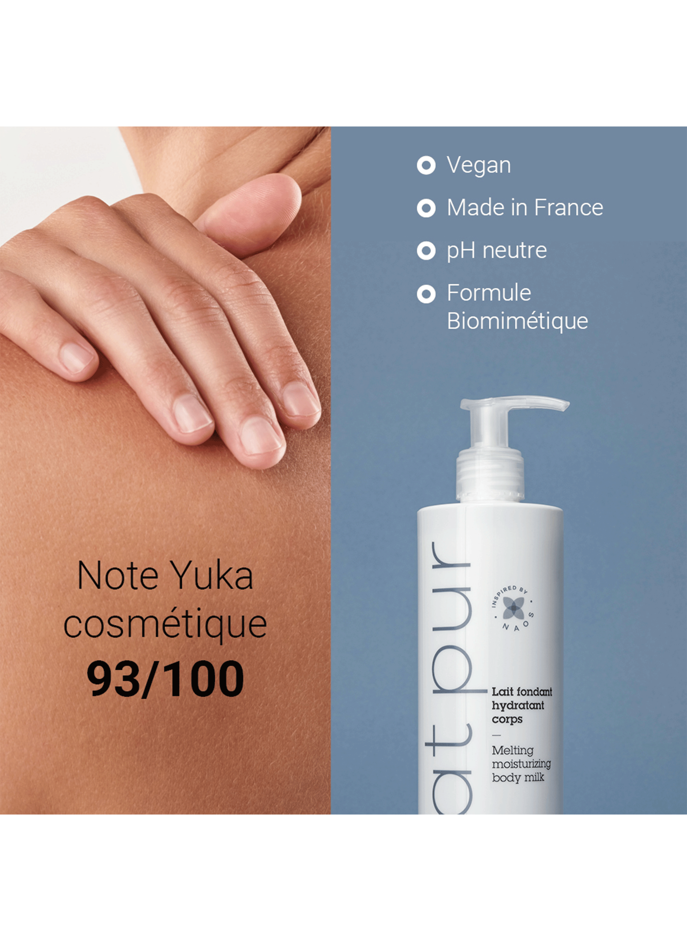 Le lait fondant hydratant corps ETAT PUR No color