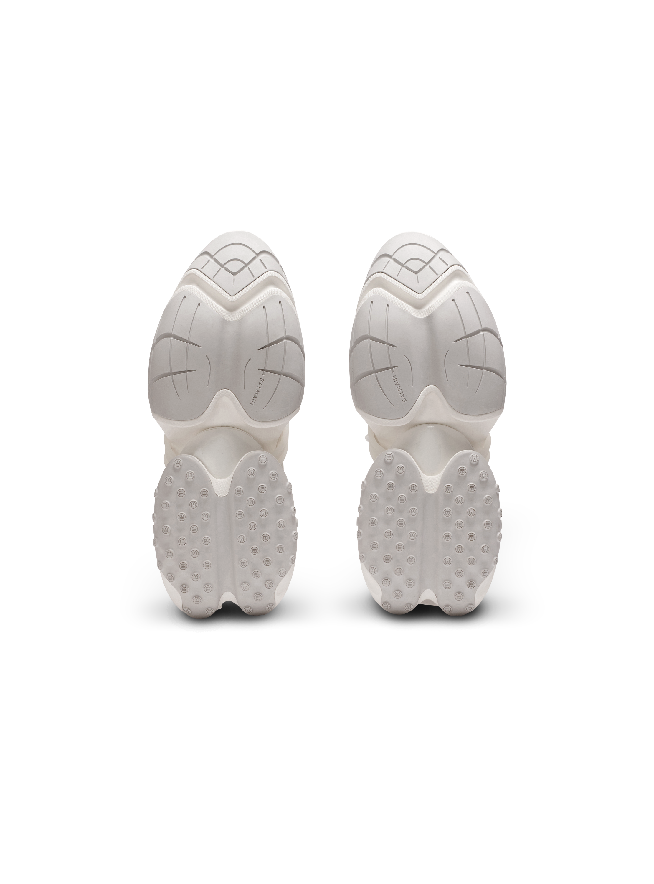 Baskets basses unicorn en néoprène et cuir BALMAIN Blanc