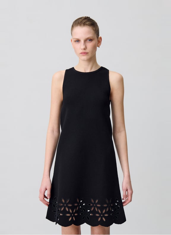 Robe courte en maille fine Noir by CLAUDIE PIERLOT CLAUDIE PIERLOT Robe courte en maille fine Noir