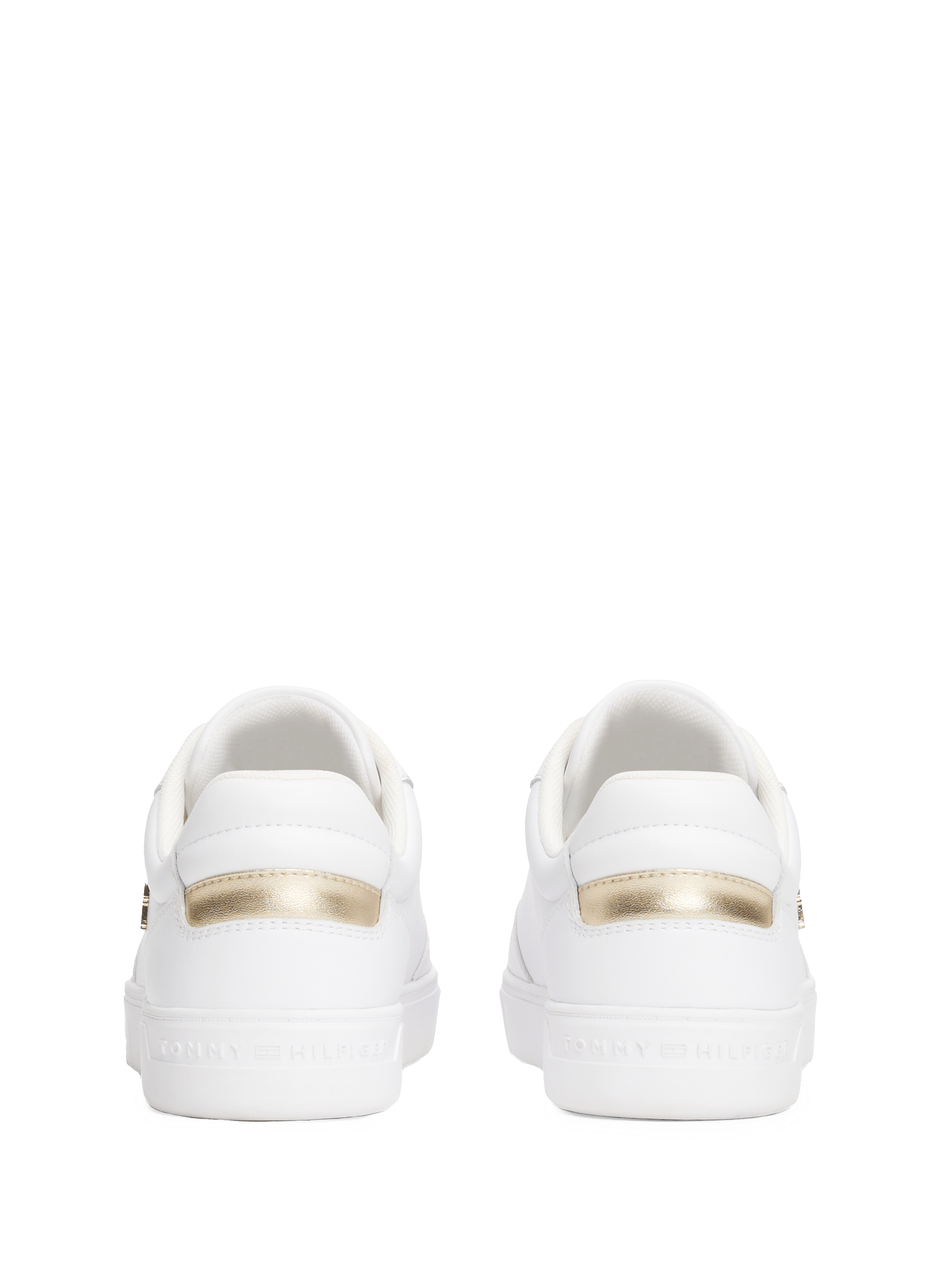 Baskets basses en cuir de vache TOMMY HILFIGER Blanc