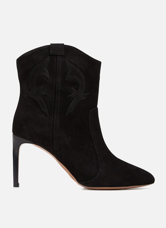 Bottines à talons aiguilles en cuir caitlin Noir by BA&SH BA&SH Bottines à talons aiguilles en cuir caitlin Noir