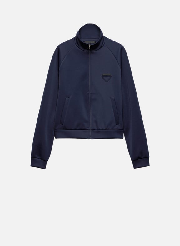 Veste zippée en tissu technique Bleu by PRADA PRADA Veste zippée en tissu technique Bleu