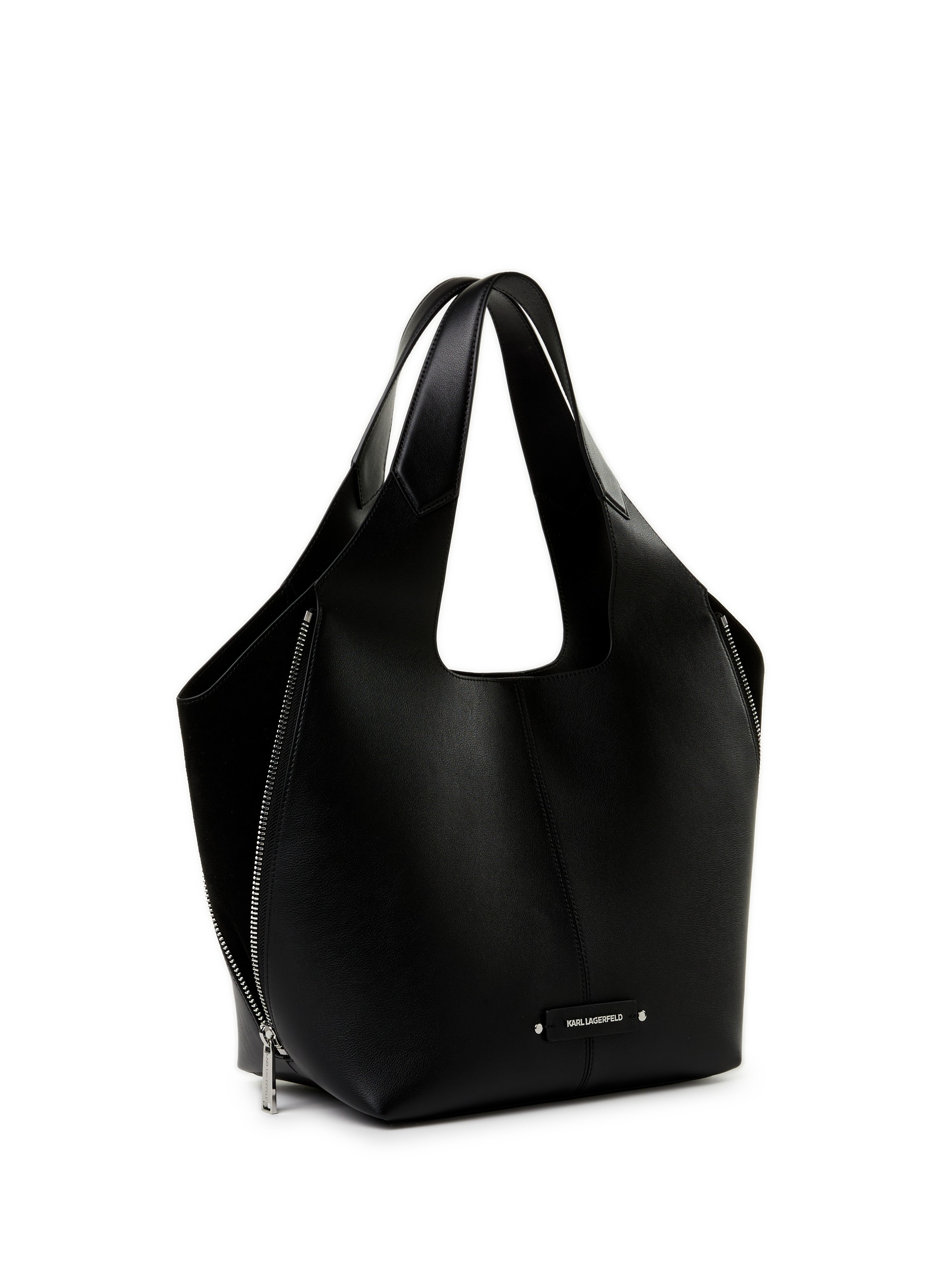 K/Hardwarr leather tote bag KARL LAGERFELD Black