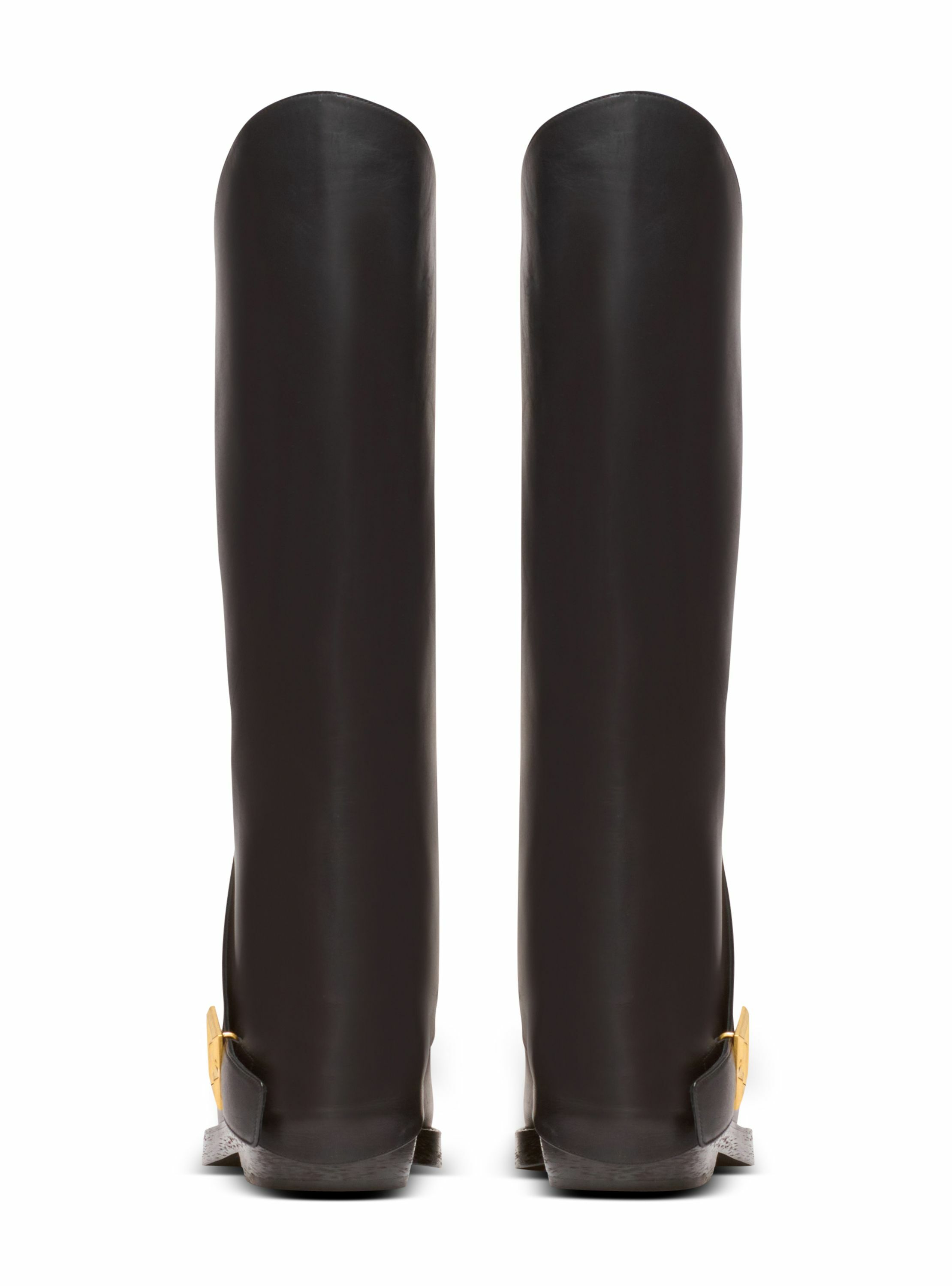 Bottes plates twist en cuir BALMAIN Noir
