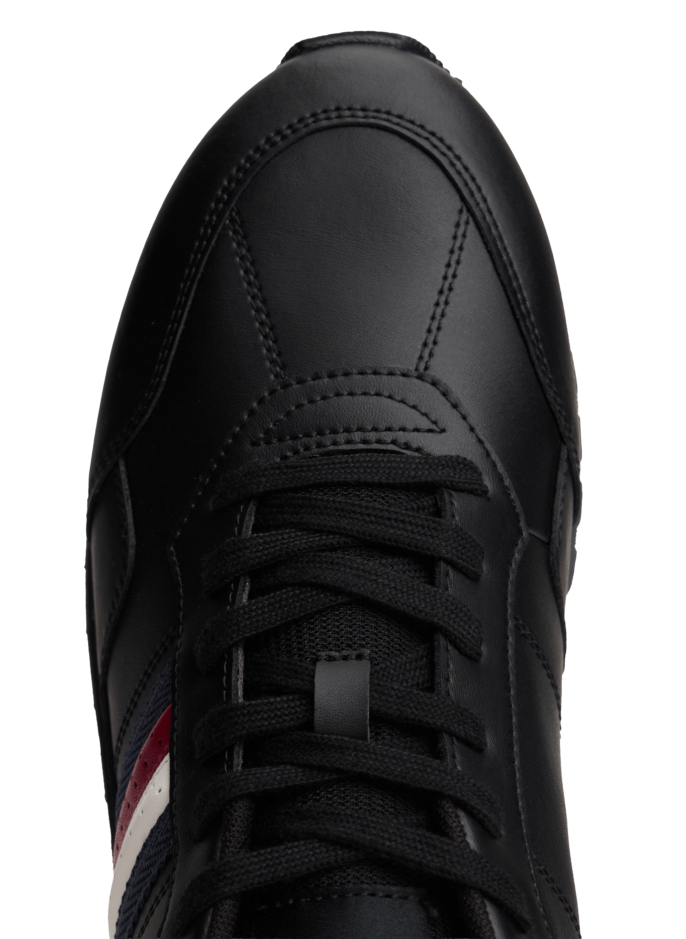 Iconic leather chunky sneakers TOMMY HILFIGER Black