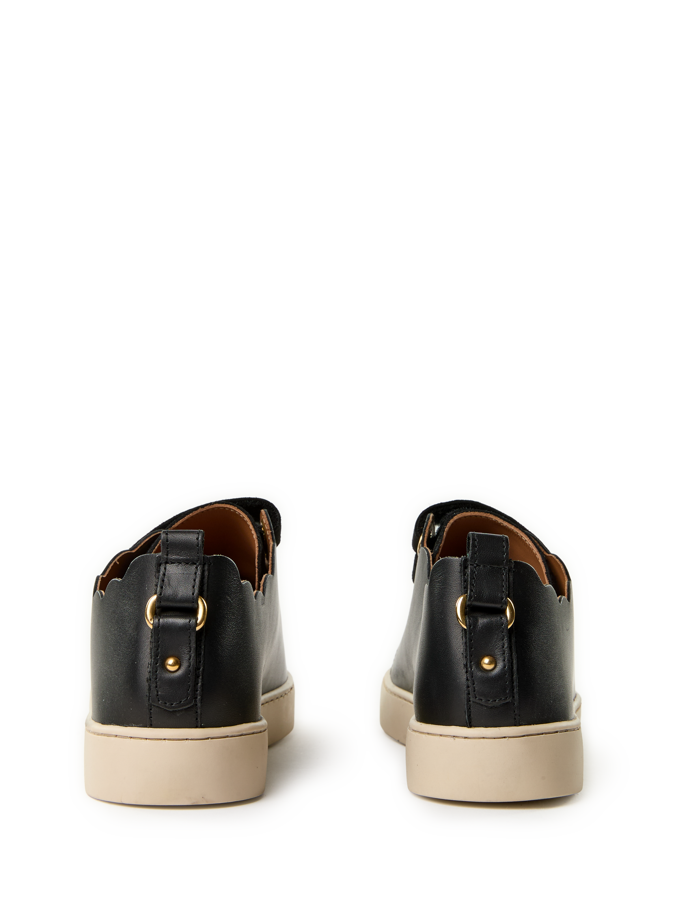 Baskets bi-matière en cuir MAISON TOUFET Noir