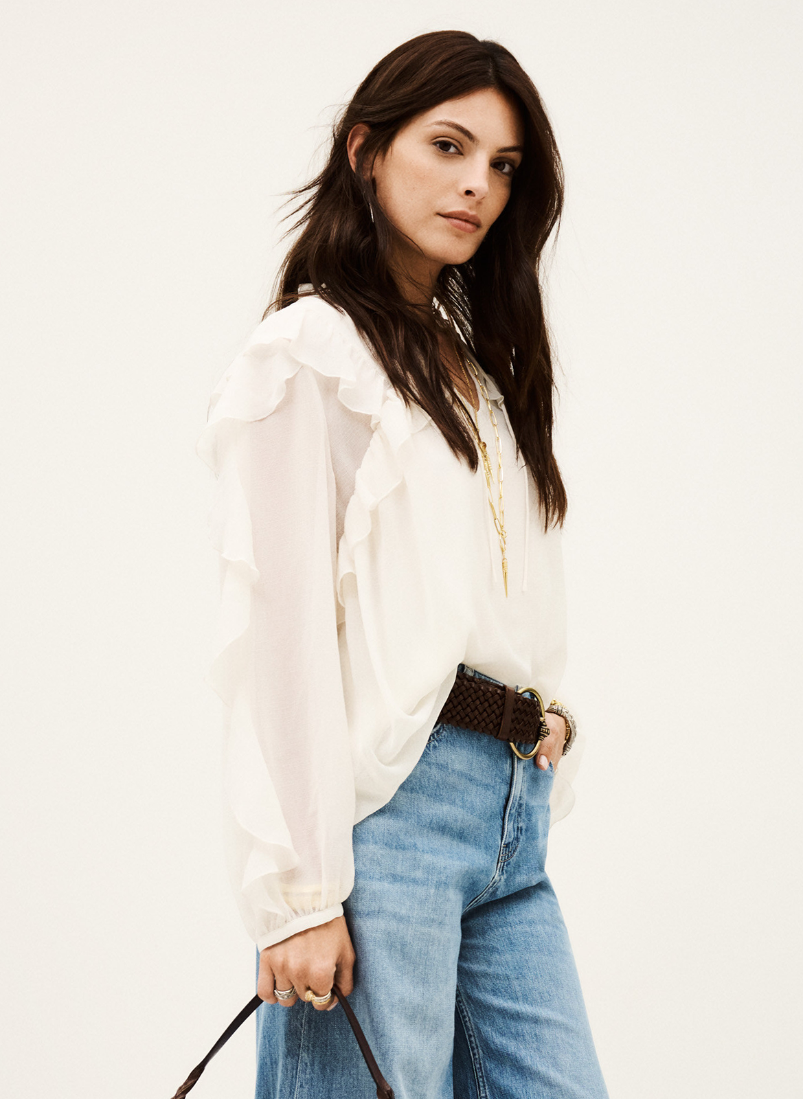 BA&SH Top col rond nils Beige