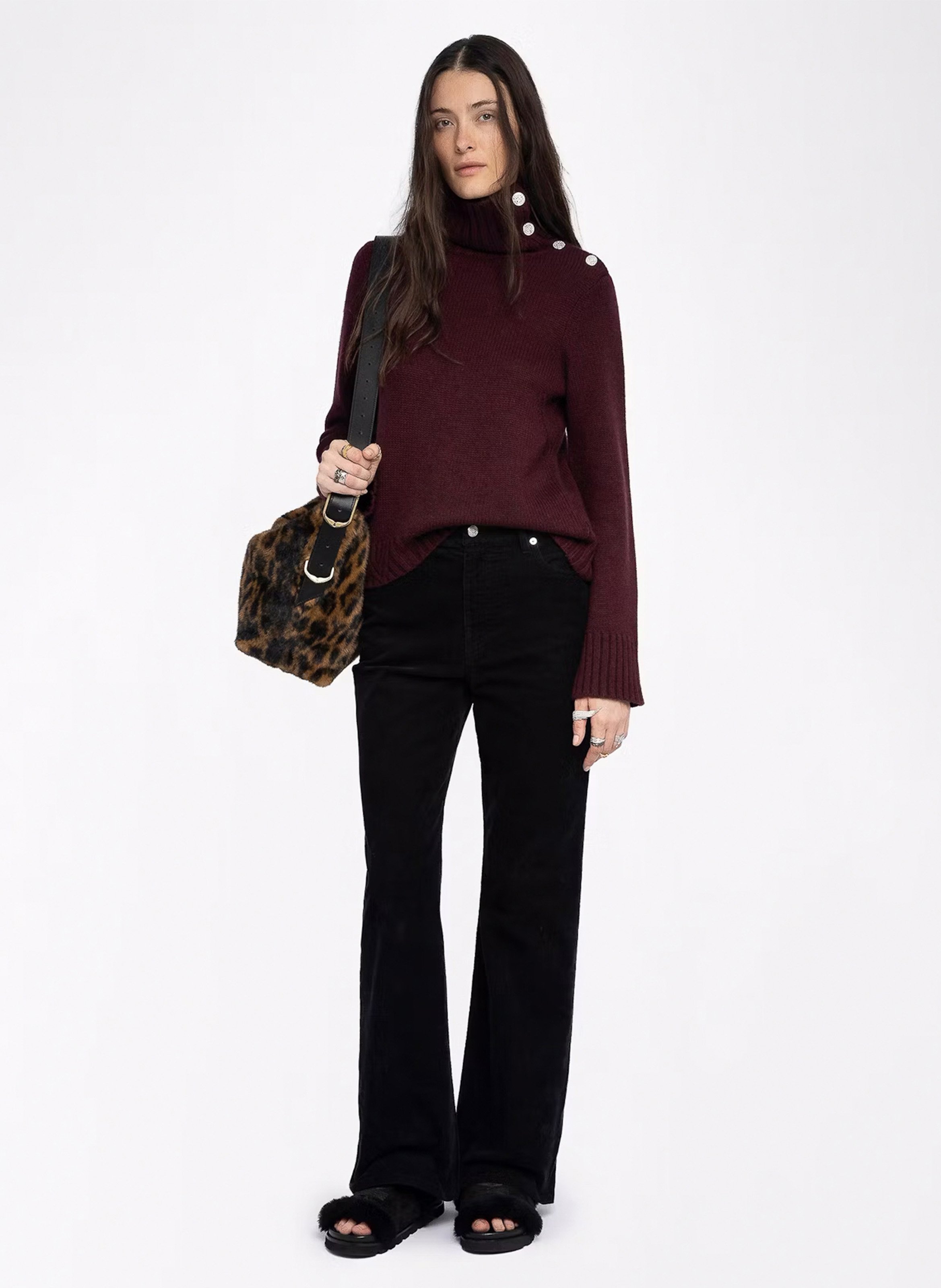 Pull col montant en cachemire nalma ZADIG&VOLTAIRE Violet