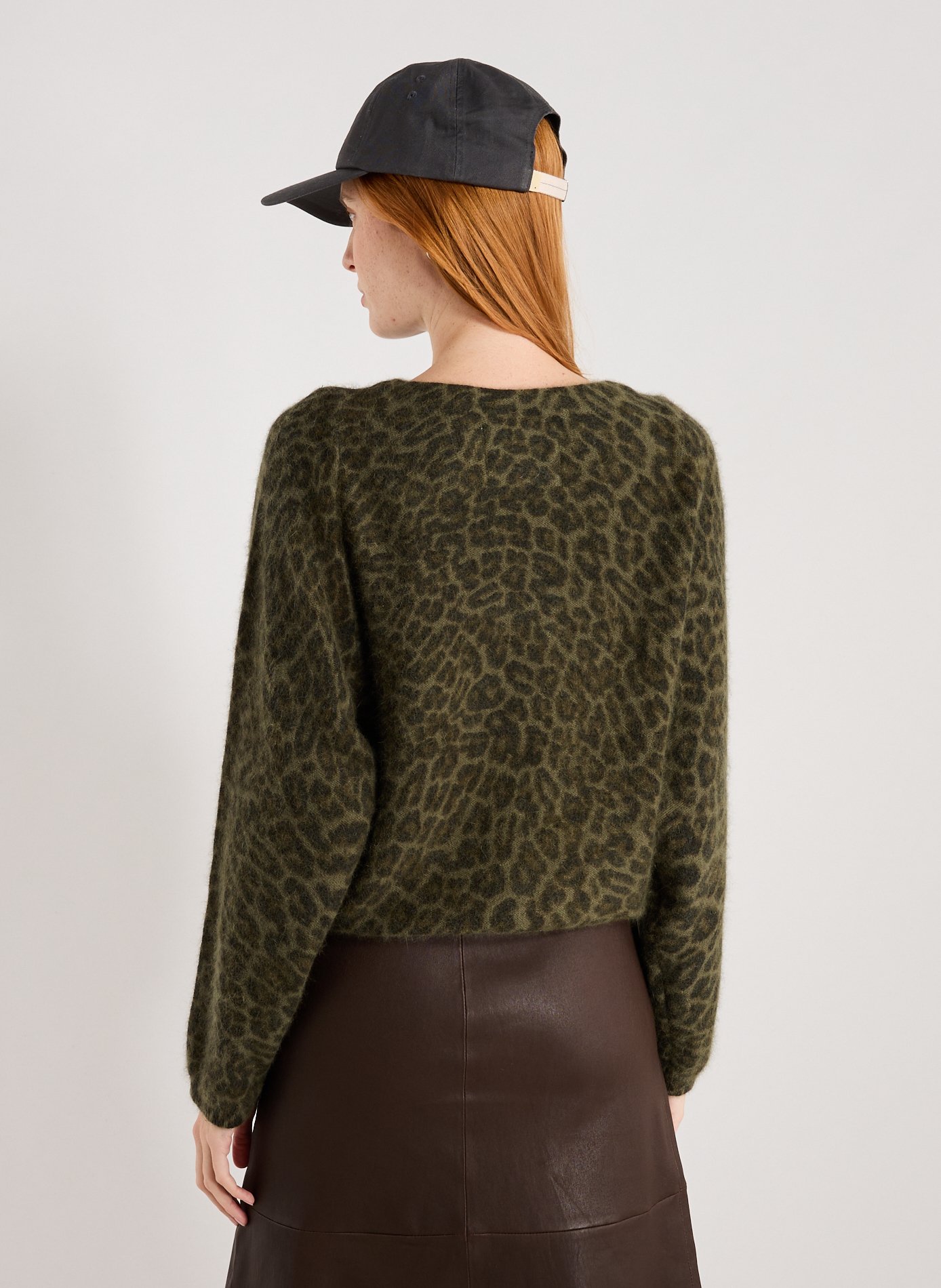 Pull imprimé léopard manches chauve-souris BELLEROSE Multicolore