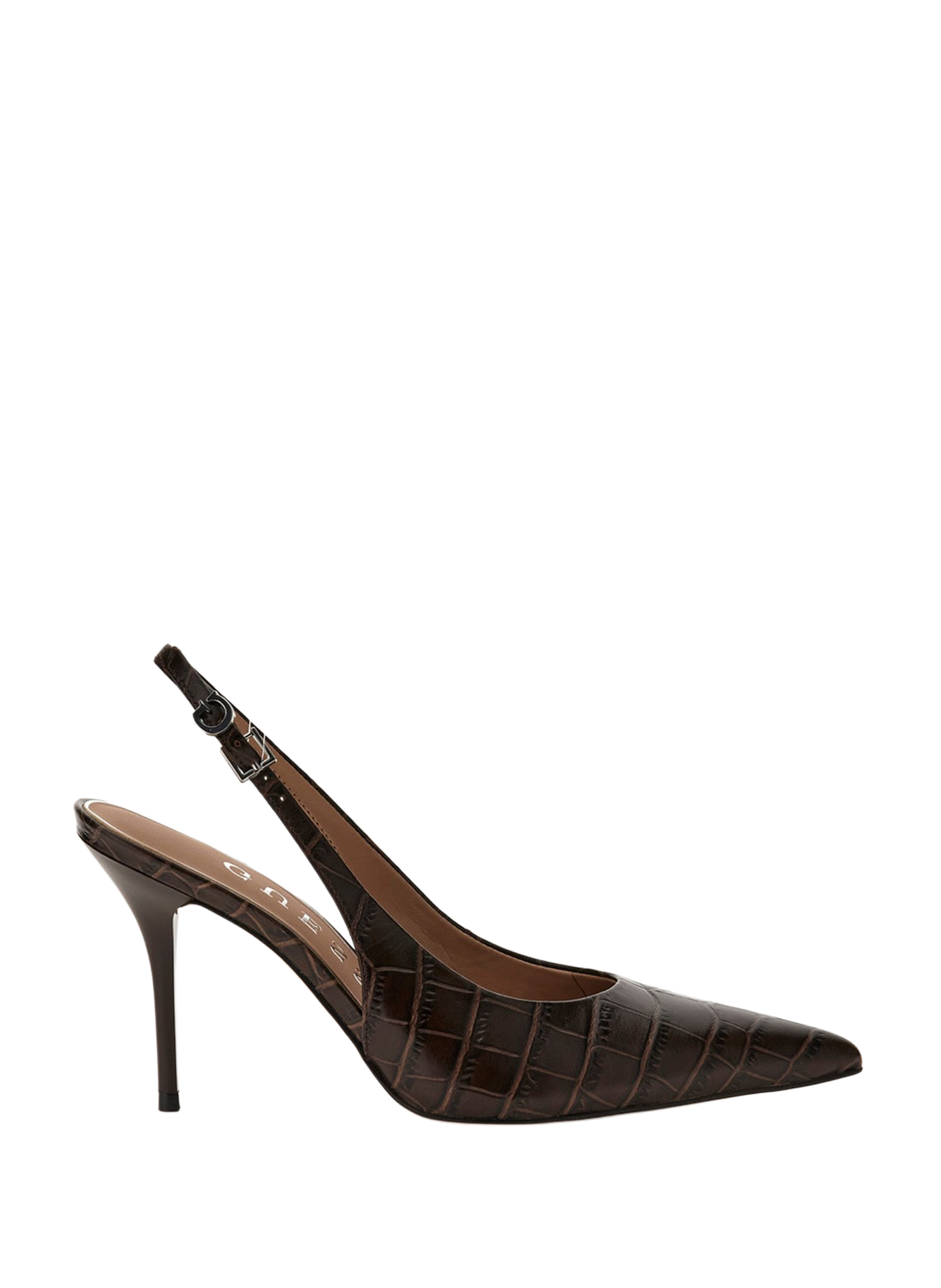 GUESS Sling-back en cuir  Marron