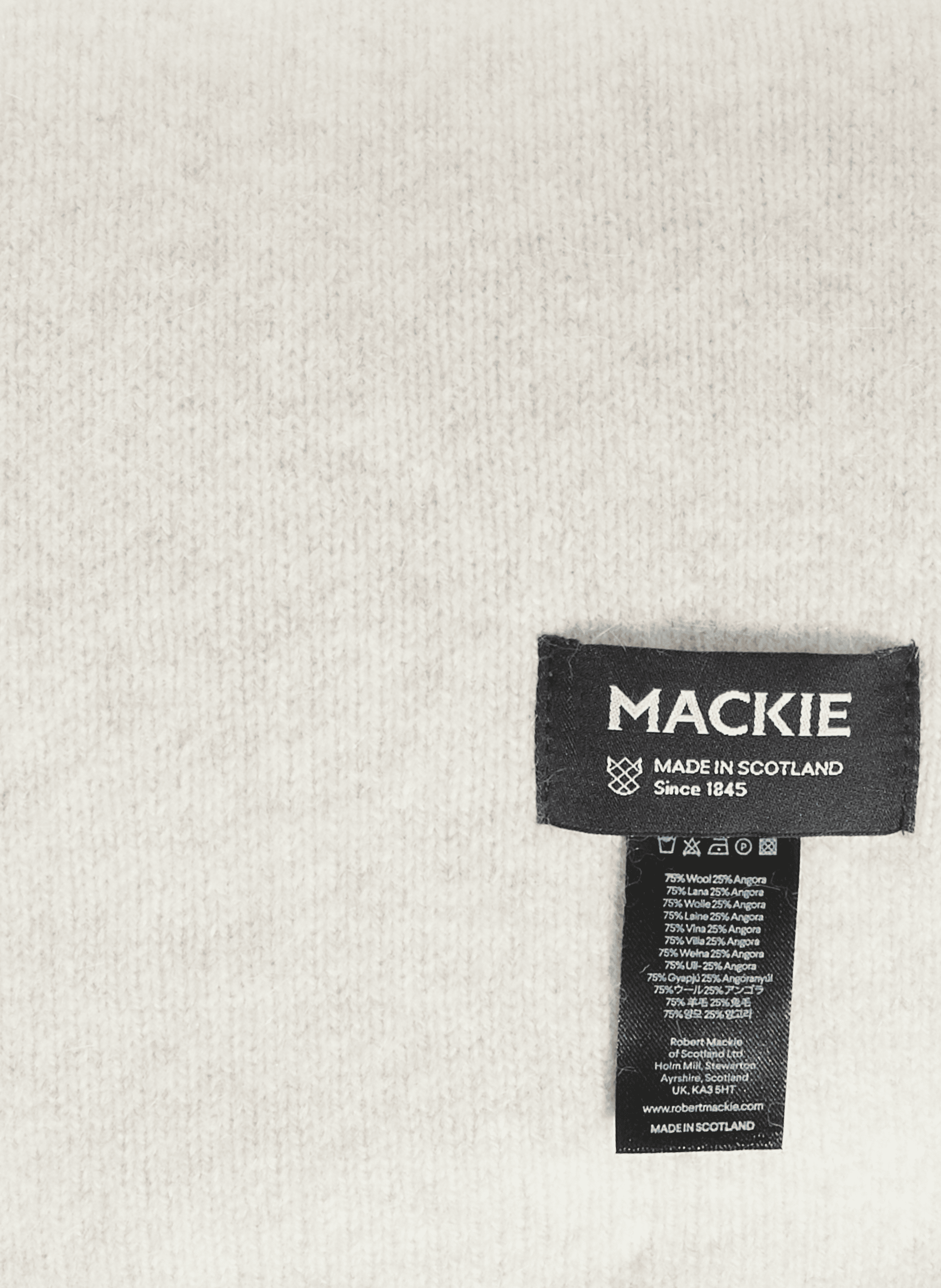 Wool and angora scarf MACKIE White