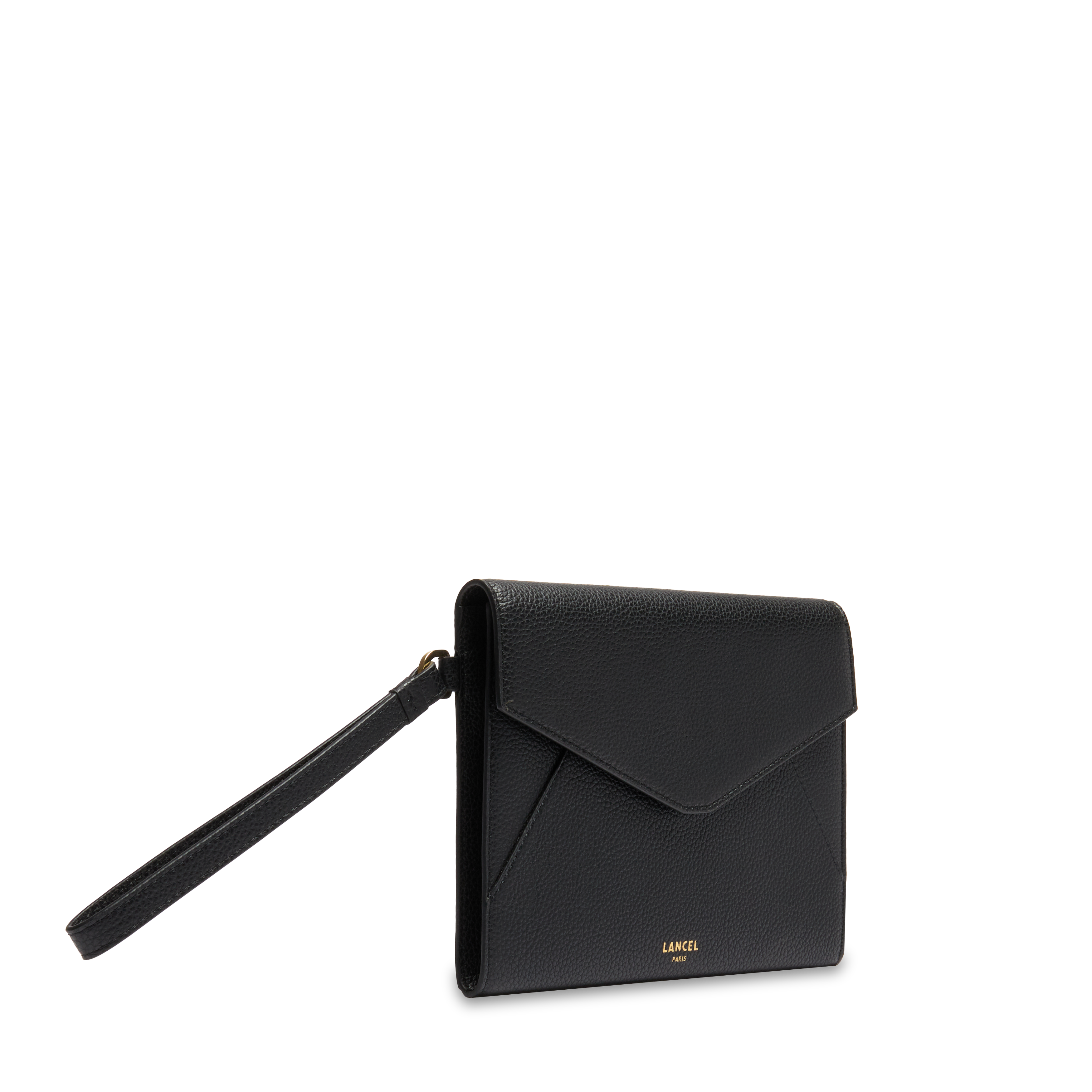 Envelope flap bag enveloppe medium by lancel in leather LANCEL Black
