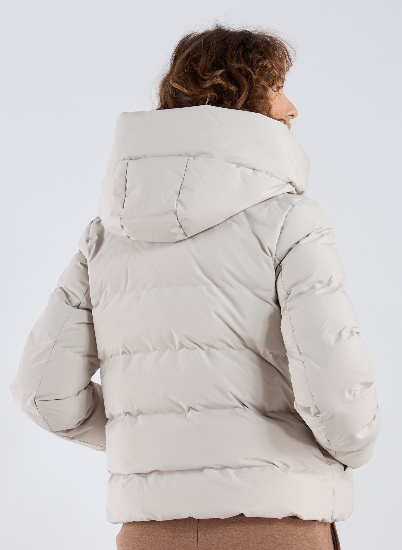 Hooded padded jacket SAVE THE DUCK Beige