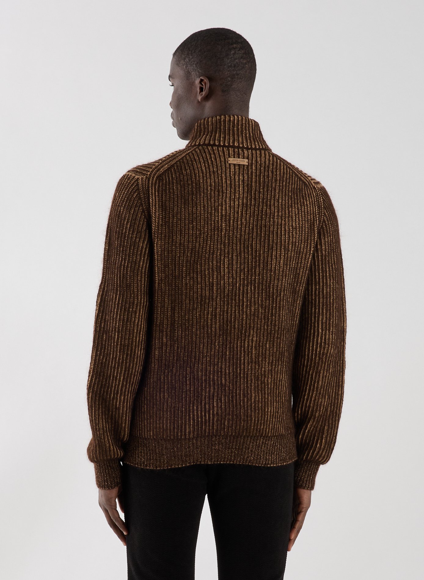 Zip-up sweater in virgin wool and mohair blend JACOB COHEN Green