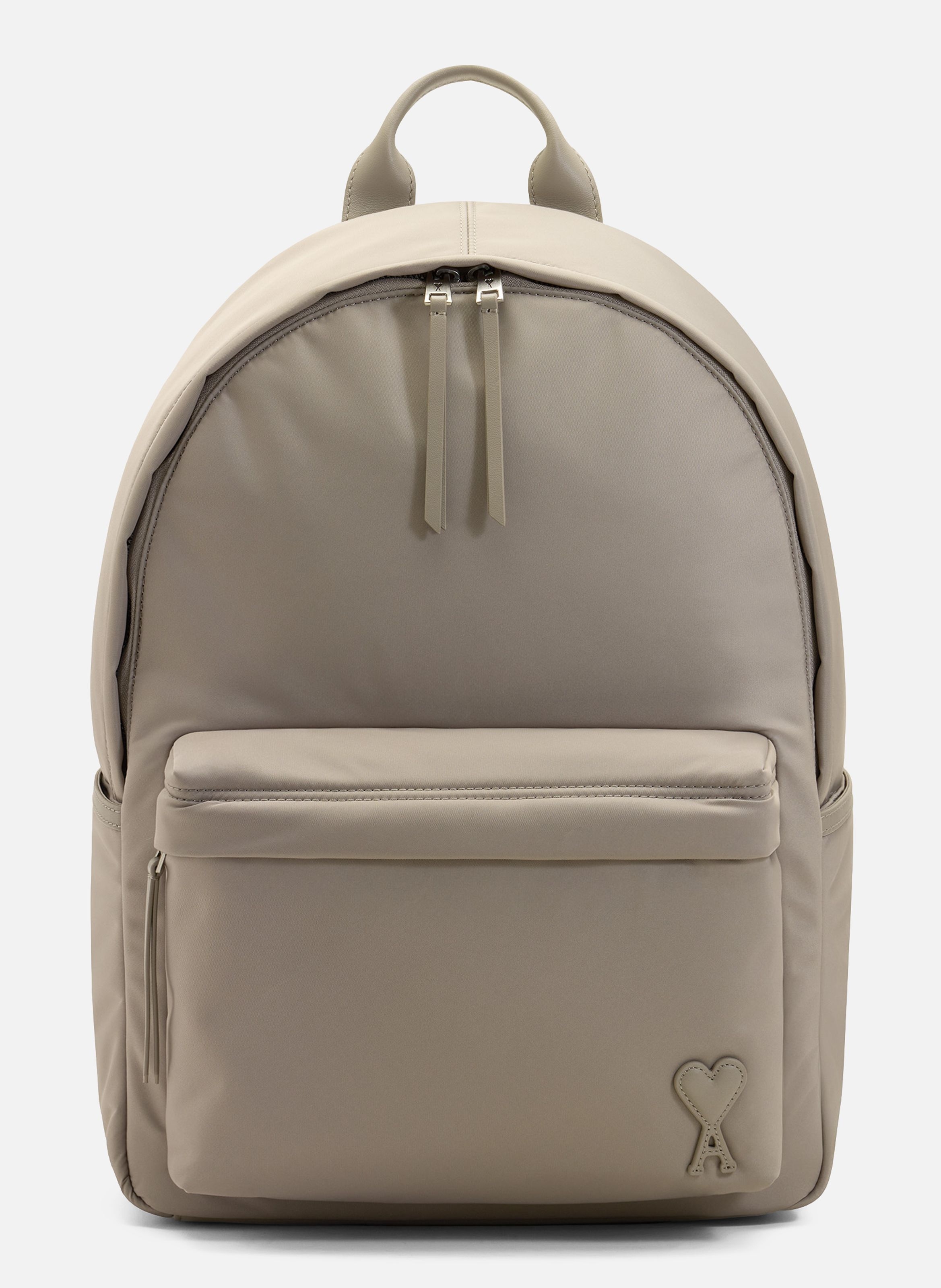 Sac à dos marcel unisexe en nylon AMI PARIS Gris