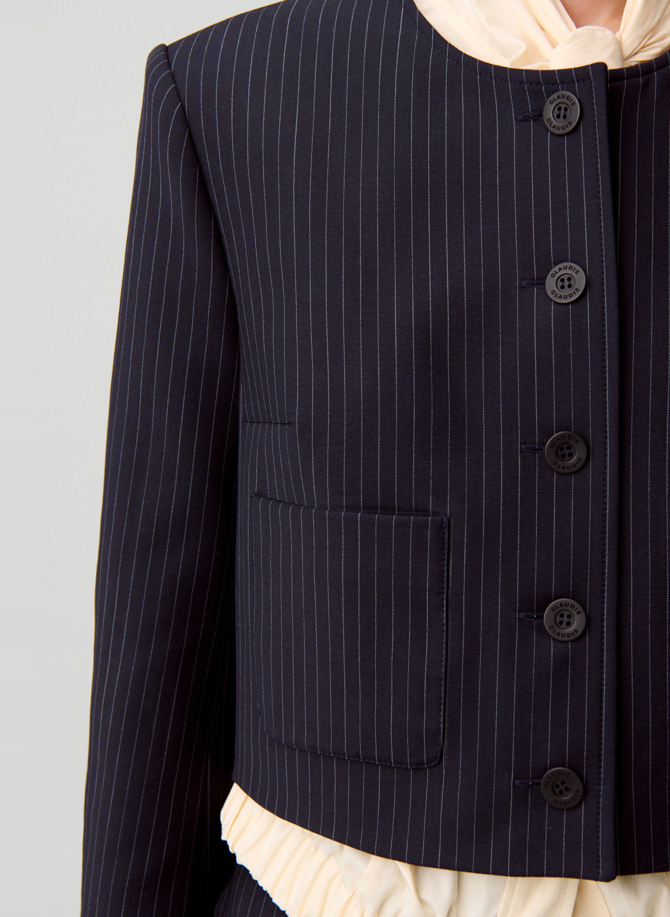 Veste droite courte en laine mélangée CLAUDIE PIERLOT Multicolore