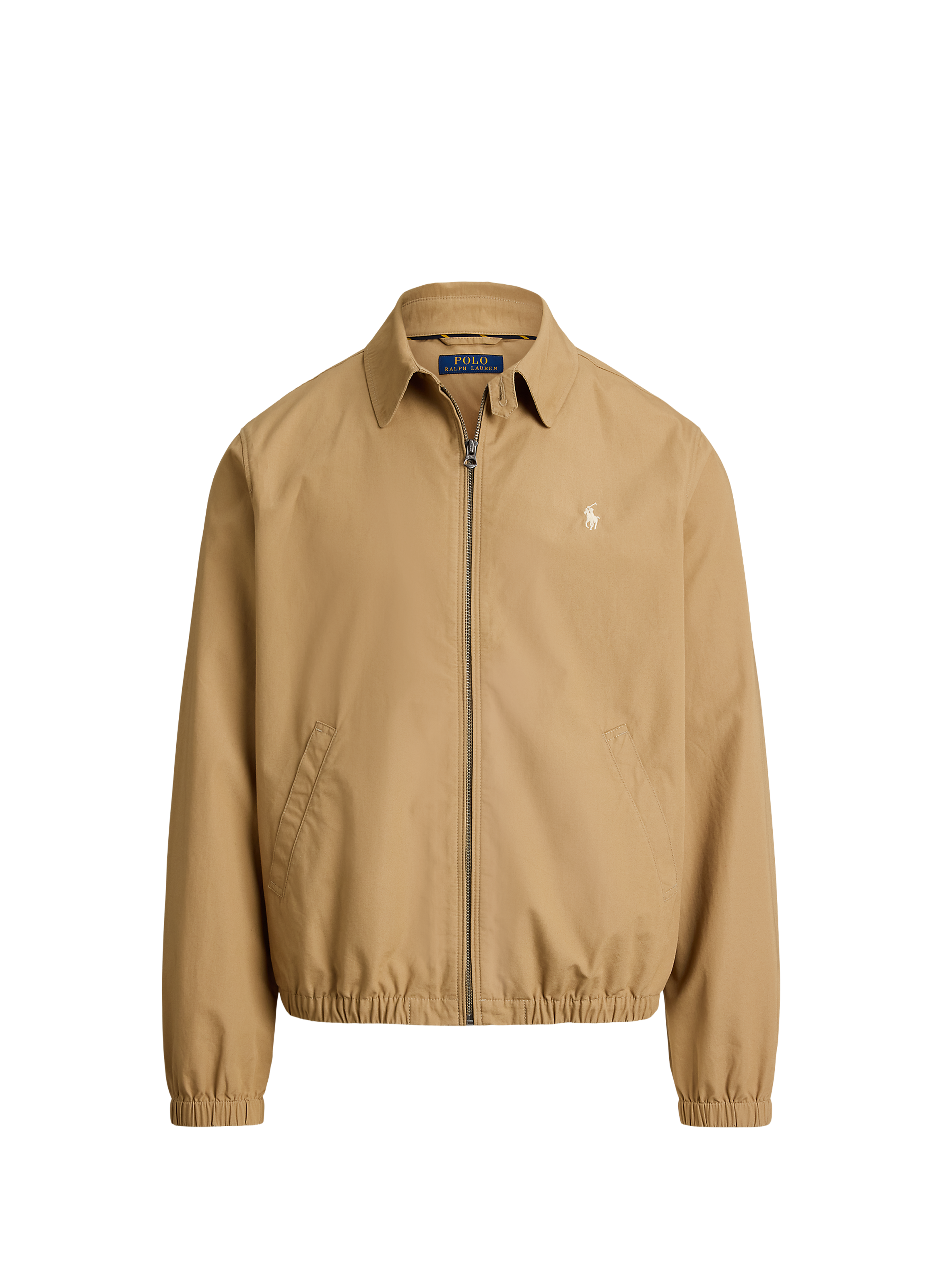 Blouson droit zippé en coton POLO RALPH LAUREN Beige