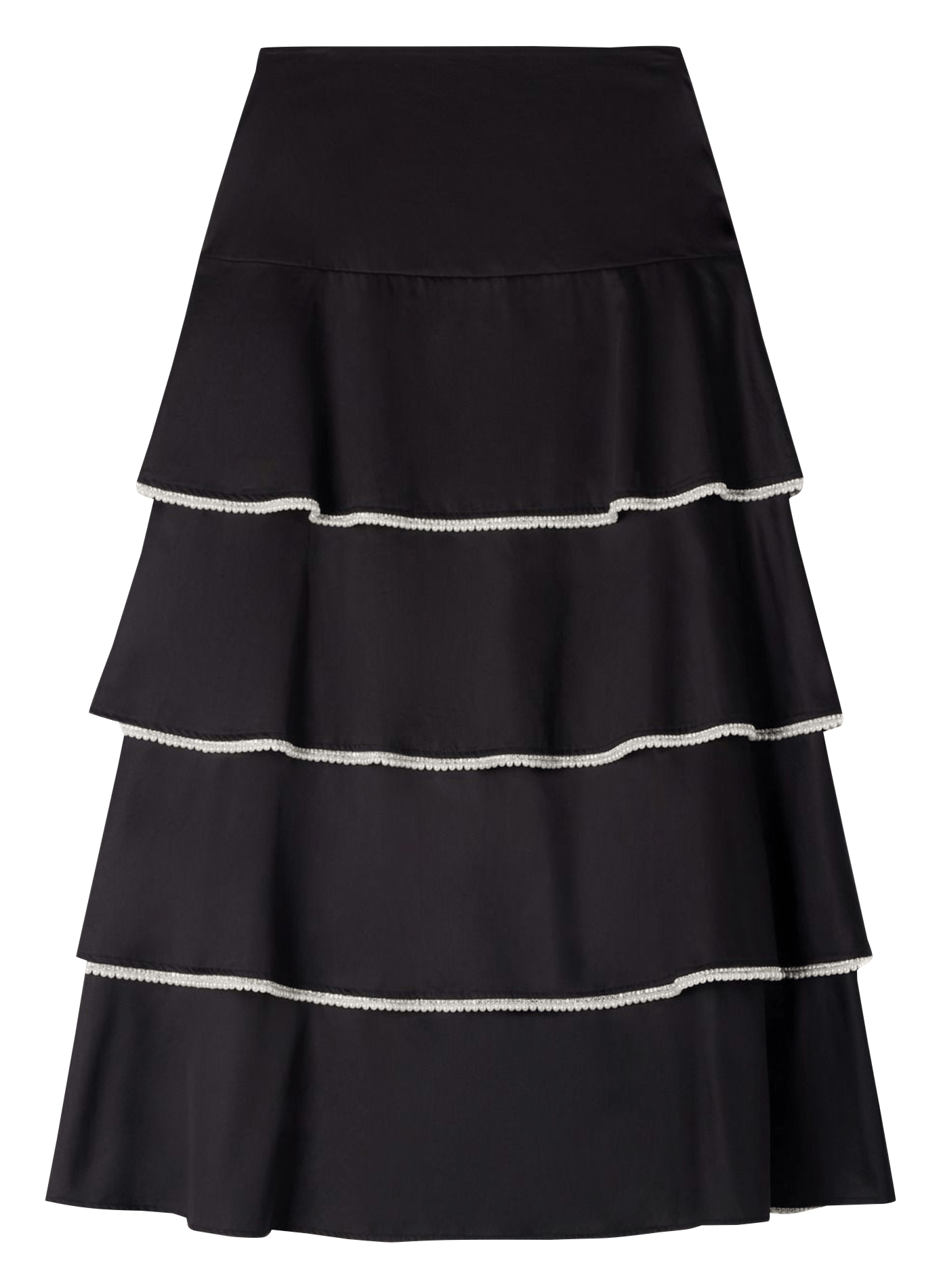 Jupe longue en coton SANDRO Noir